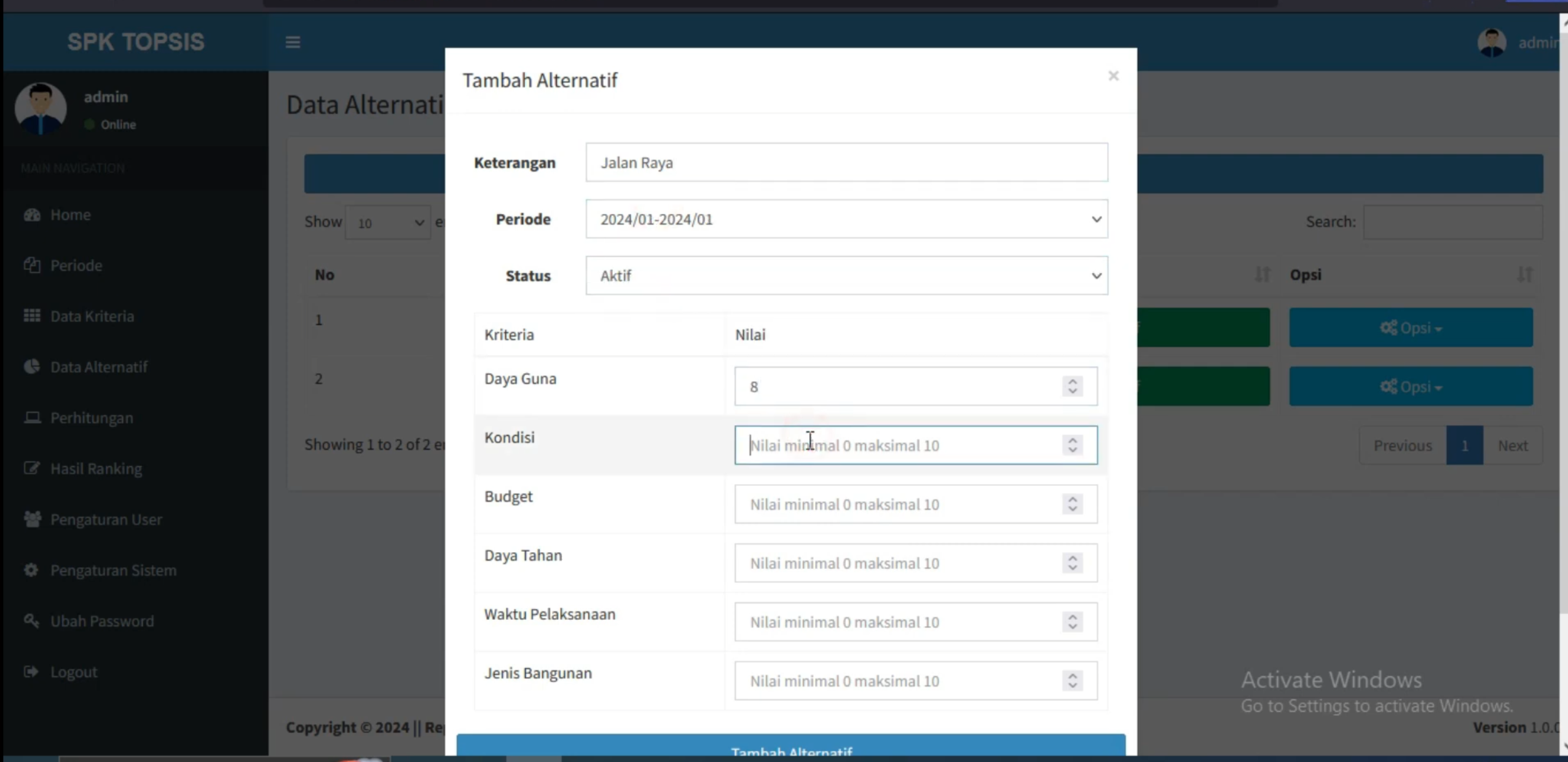 Sistem Pendukung Keputusan Metode TOPSIS | CodeIgniter 3 | Website SPK Metode TOPSIS | Source Code