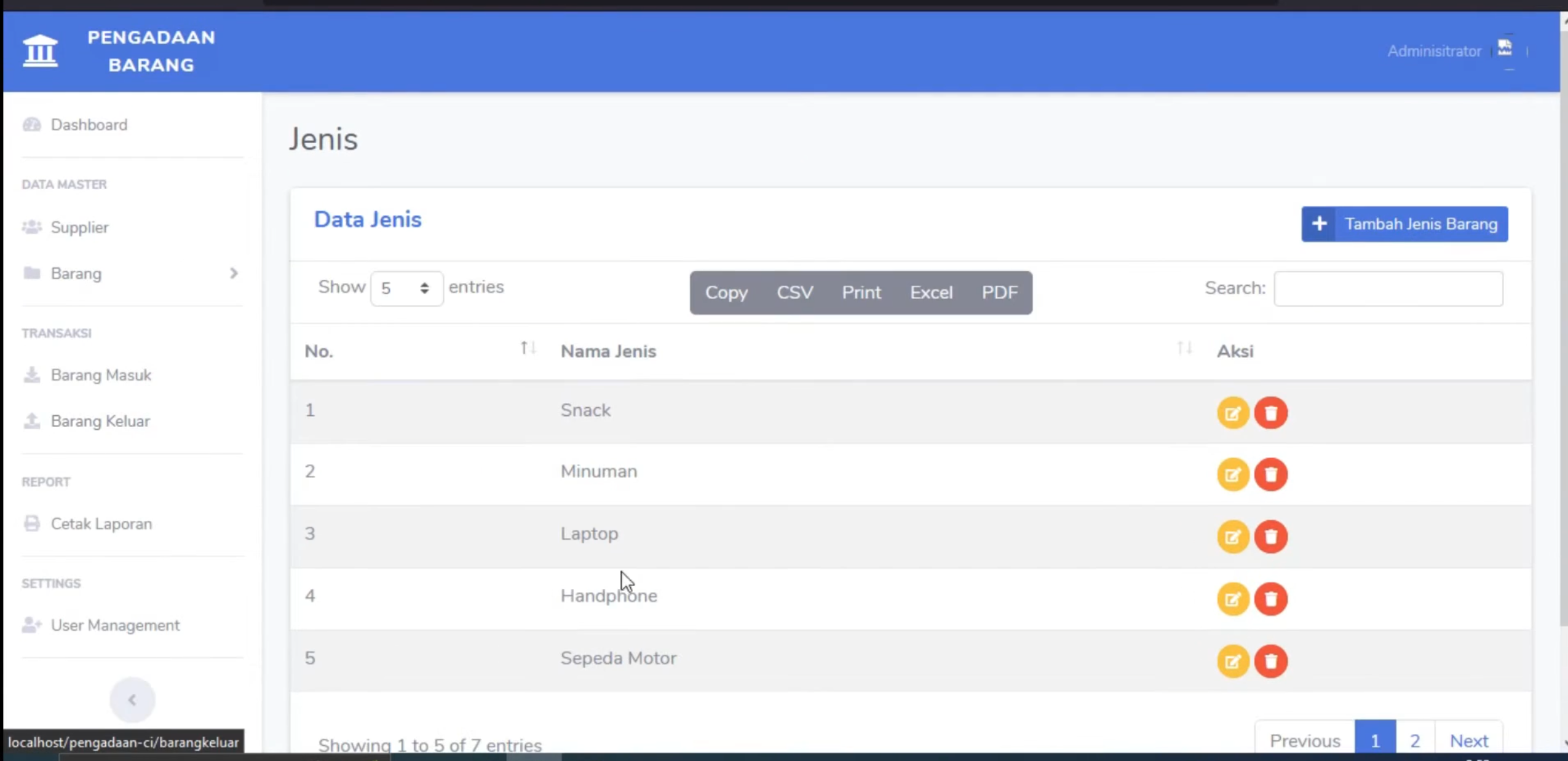 Sistem Pengadaan Barang PHP | Source Code Sistem Informasi Persediaan Barang | Website Stok Barang