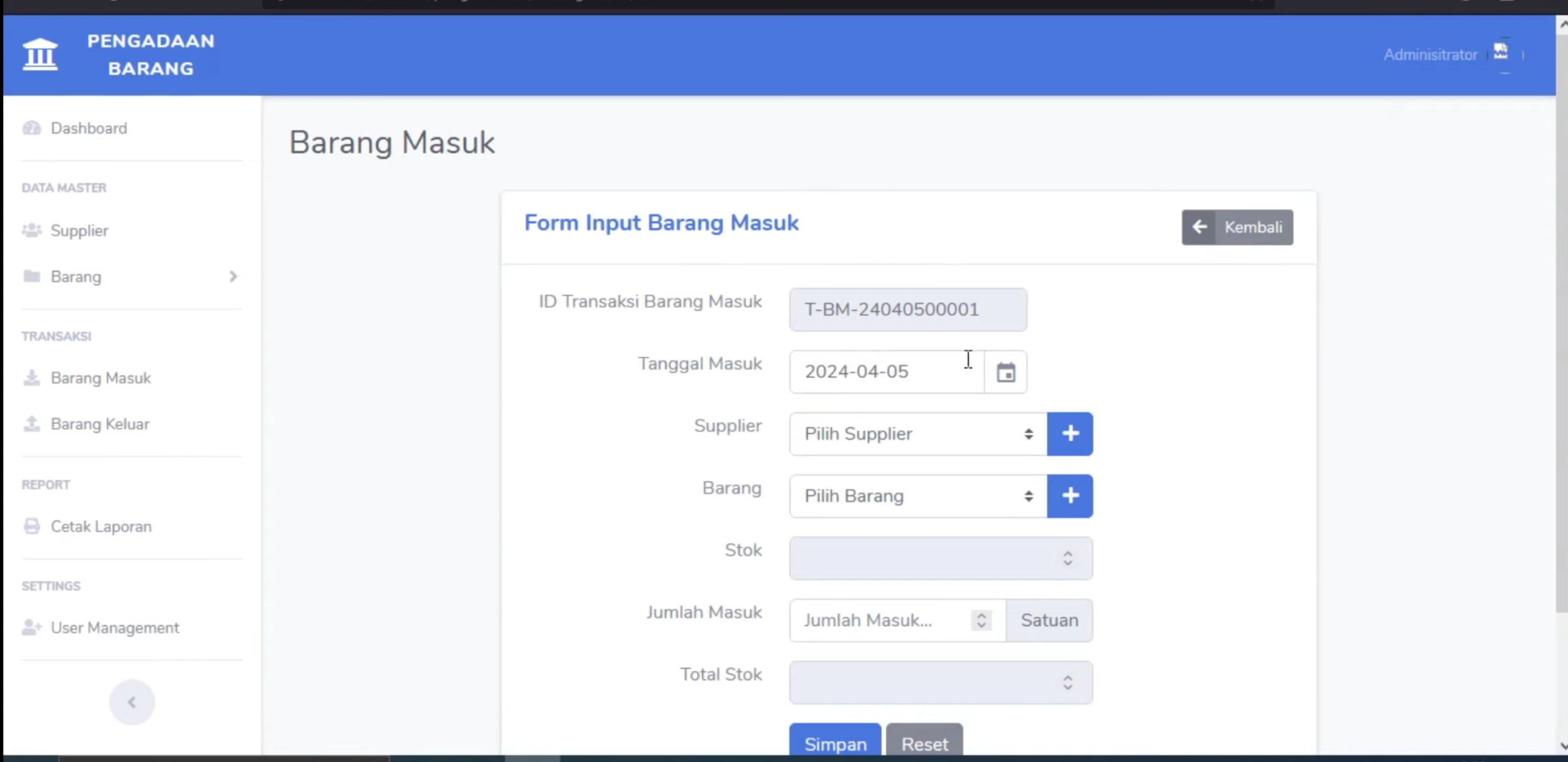 Sistem Pengadaan Barang PHP | Source Code Sistem Informasi Persediaan Barang | Website Stok Barang