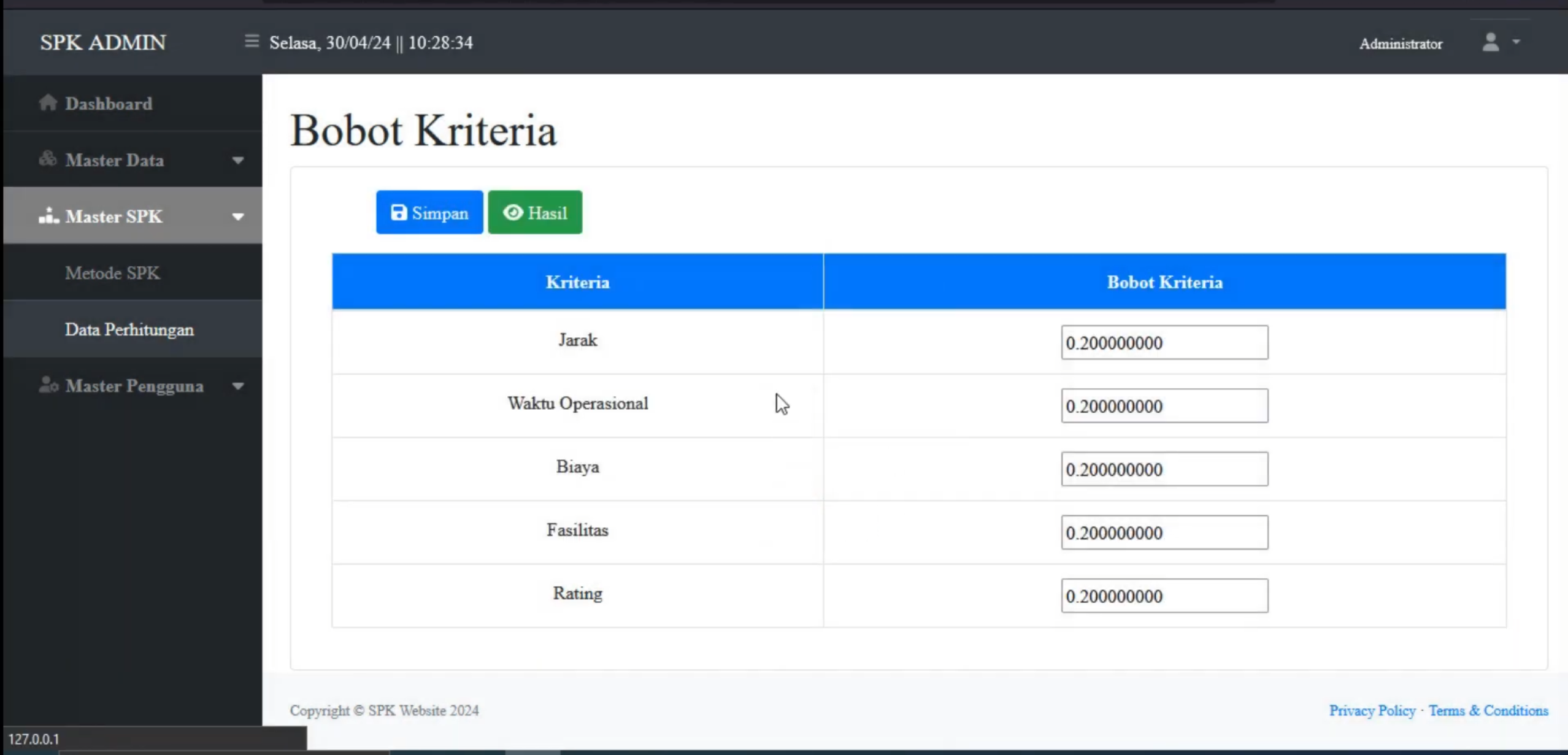 SPK Kombinasi Metode AHP & SAW | Laravel 8 | Sistem Pendukung Keputusan | SPK GABUNGAN METODE AHP SAW