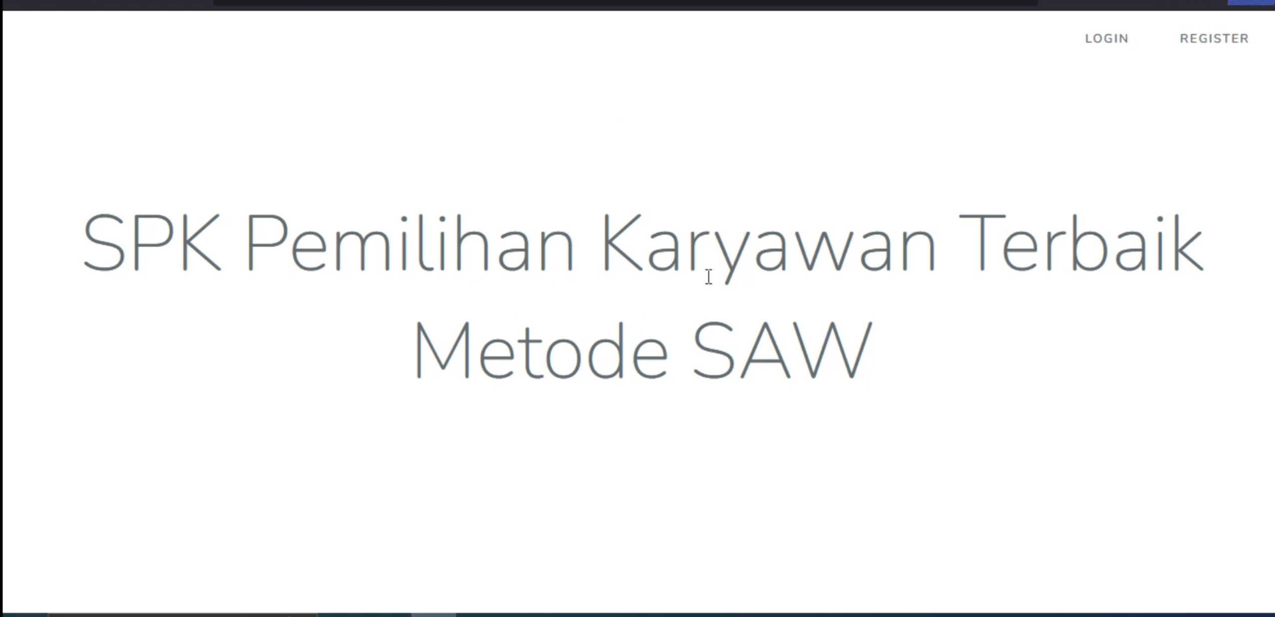 Website SPK SAW Framework Laravel  | SPK Pemilihan Karyawan Terbaik Metode SAW | Download Website spk saw