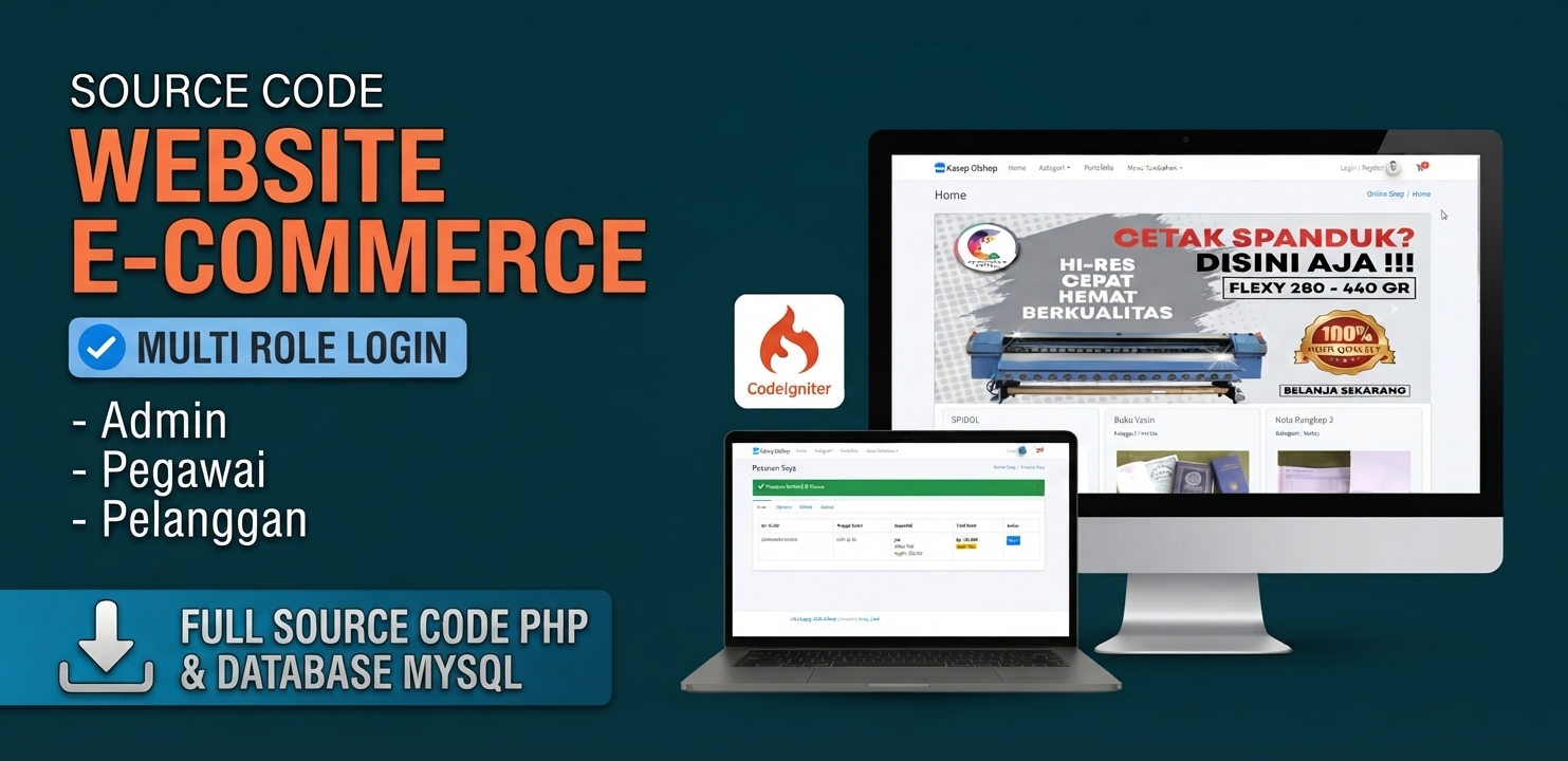 Source Code Website E-Commerce | Source Code Aplikasi Penjualan ATK | Toko Online | Codeigniter 3