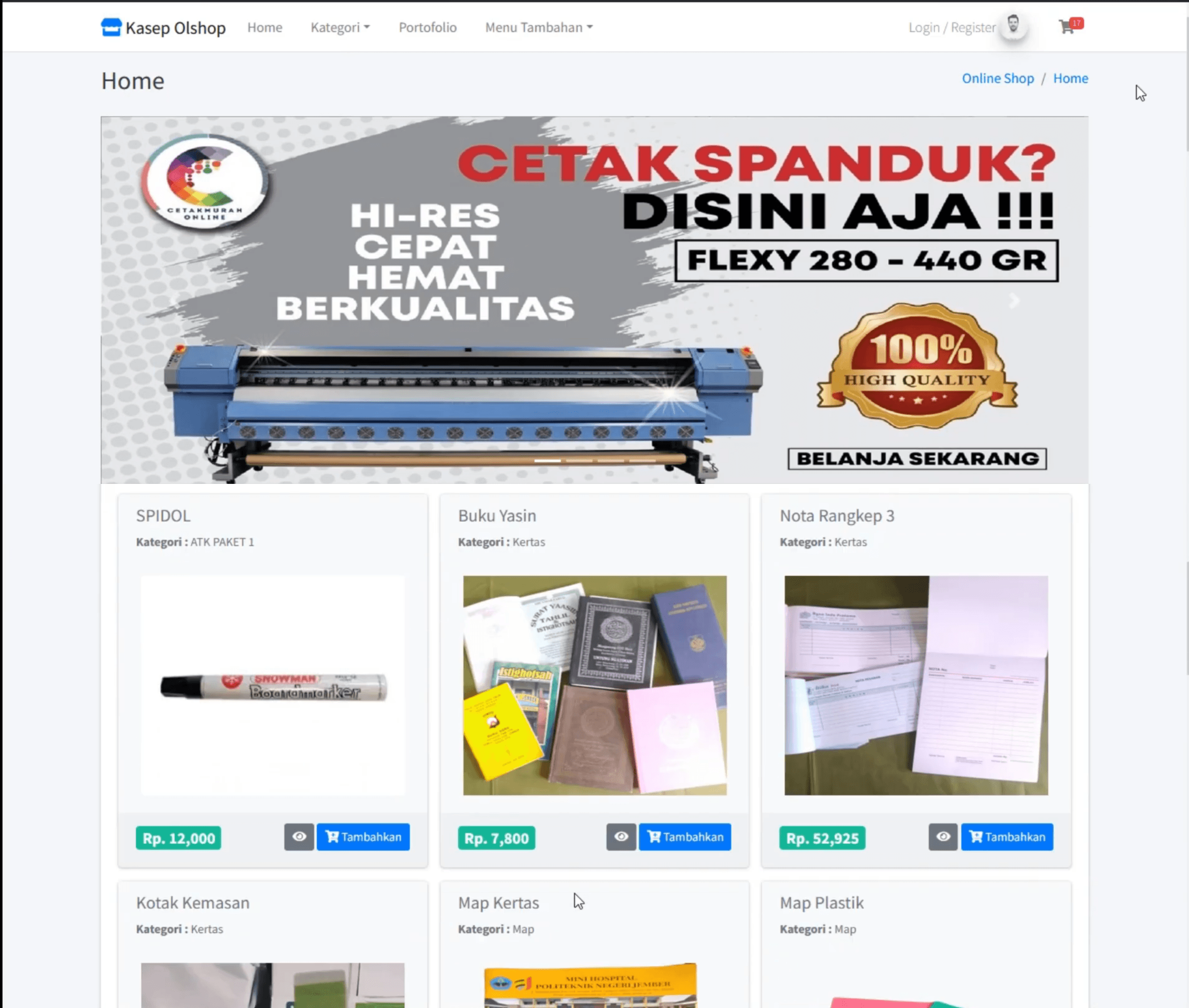 Source Code Website E-Commerce | Source Code Aplikasi Penjualan ATK | Toko Online | Codeigniter 3