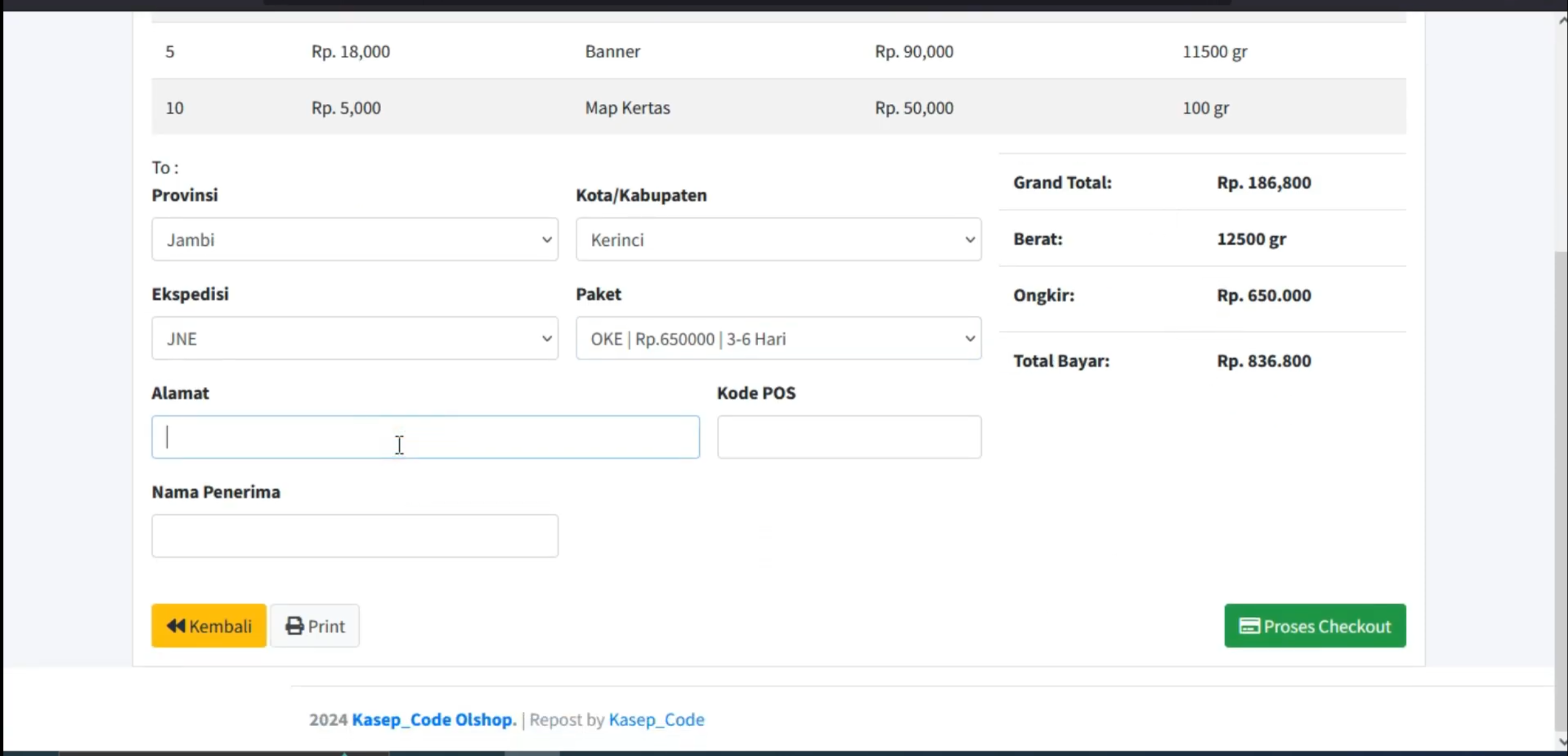 Source Code Website E-Commerce | Source Code Aplikasi Penjualan ATK | Toko Online | Codeigniter 3