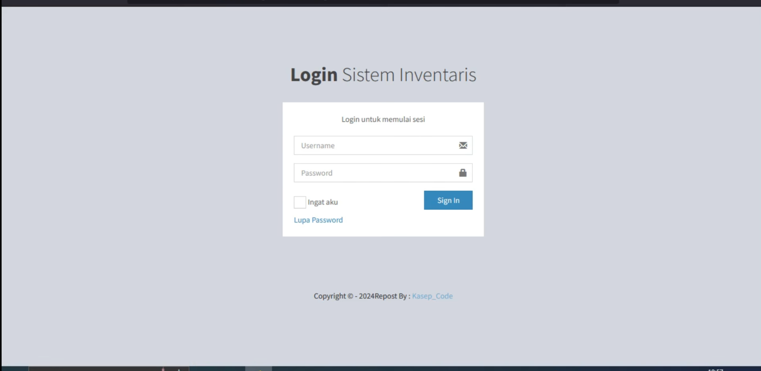 Aplikasi Inventaris Online | Source code inventaris CodeIgniter 3 | Download Sistem Inventaris| myql