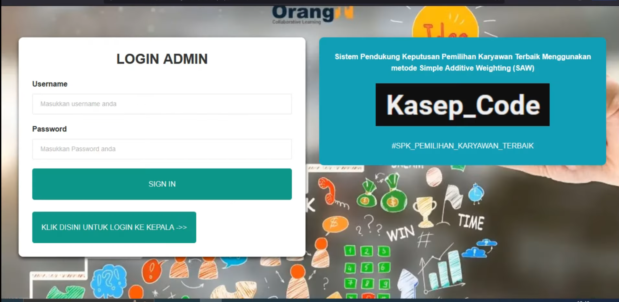 Website SPK SAW | Source Code SPK Penilaian Pegawai SAW | SPK SAW Pemilihan Pegawai Terbaik | Ci3