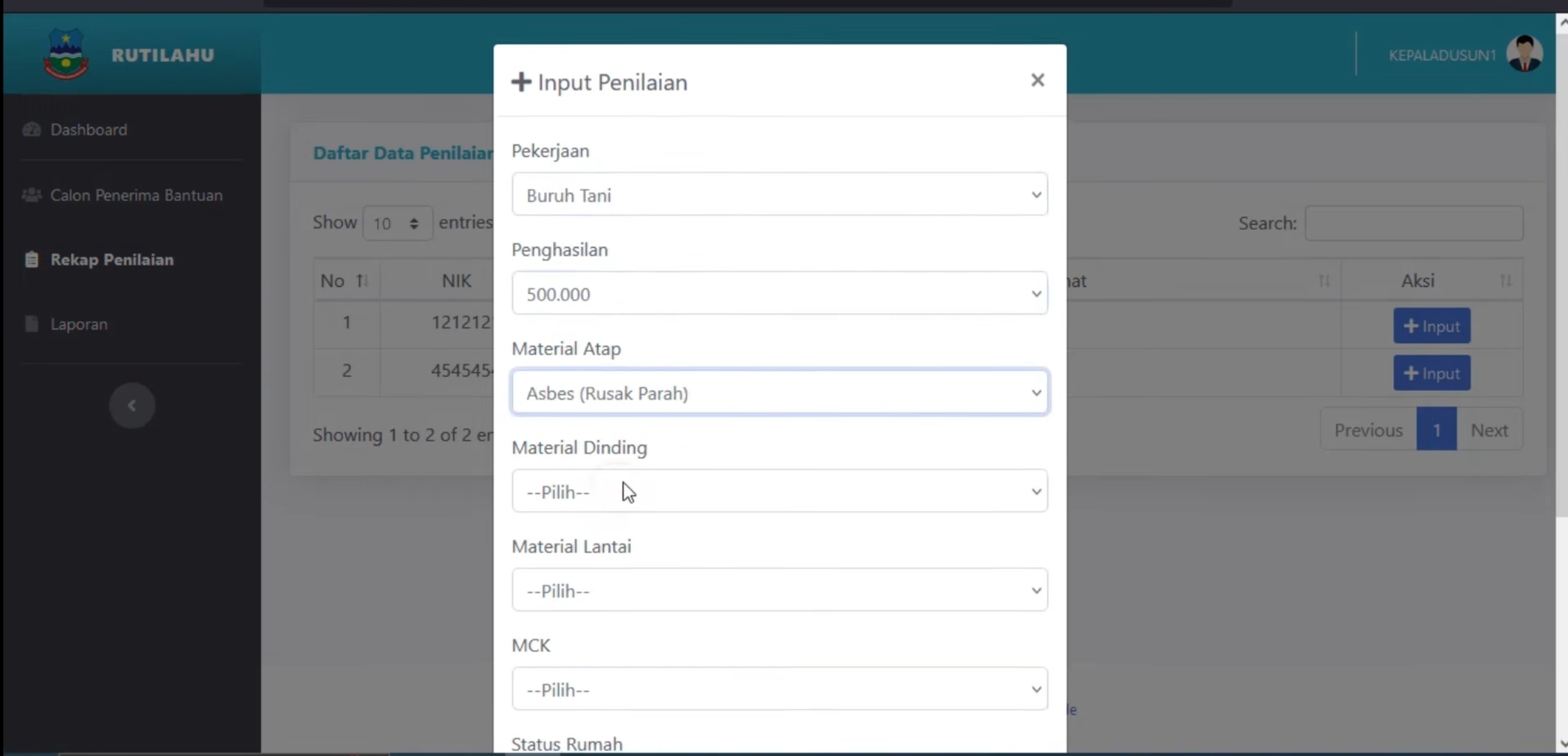 Website SPK MAUT | SPK Pemilihan Penerima Bantuan Metode MAUT | Codeigniter 3 | Download Source Code