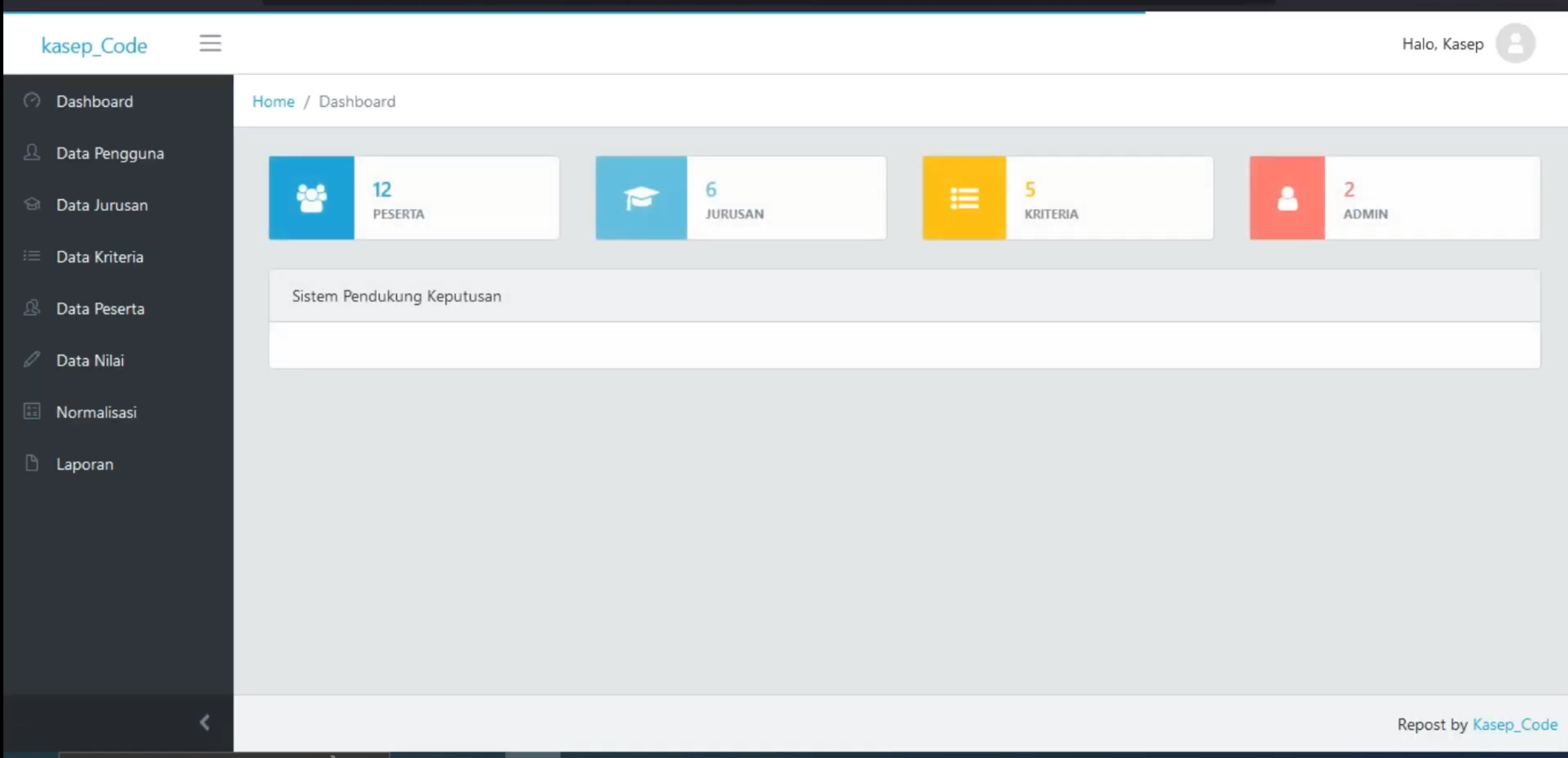 PPDB Online | Source Code SPK PPDB Metode SAW | Download Aplikasi PPDB menggunakan Metode SAW | PHP
