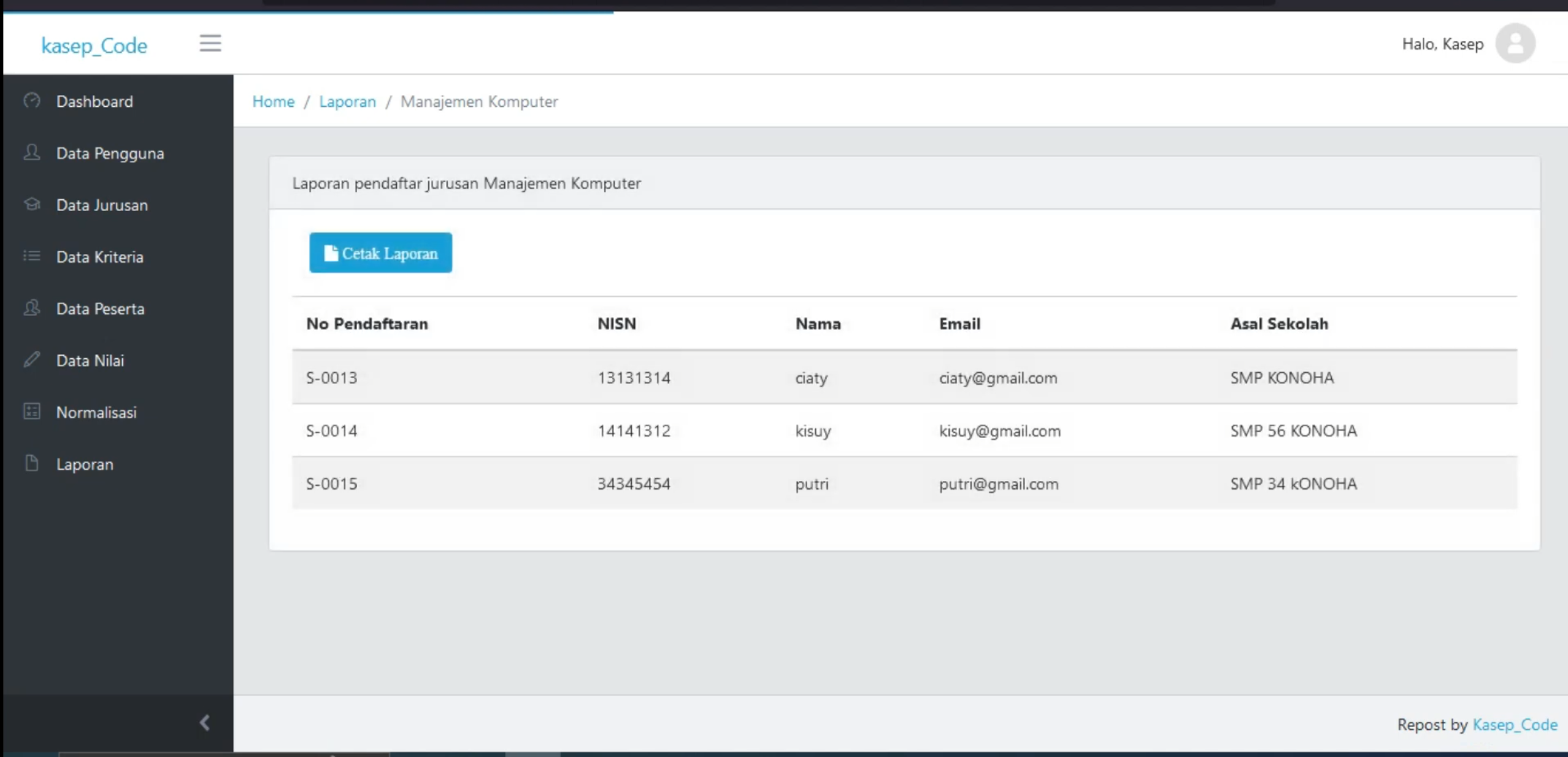 PPDB Online | Source Code SPK PPDB Metode SAW | Download Aplikasi PPDB menggunakan Metode SAW | PHP