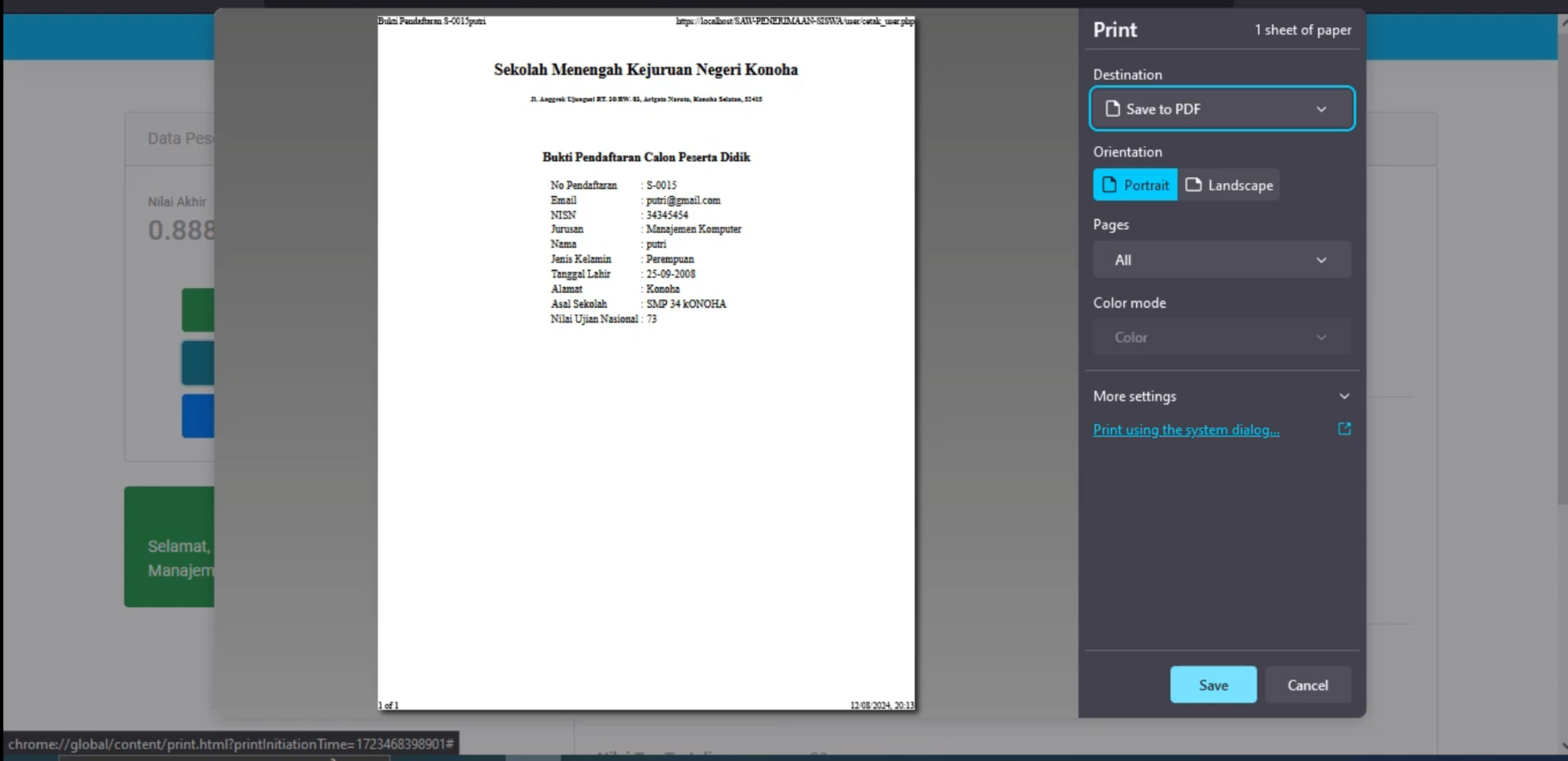 PPDB Online | Source Code SPK PPDB Metode SAW | Download Aplikasi PPDB menggunakan Metode SAW | PHP