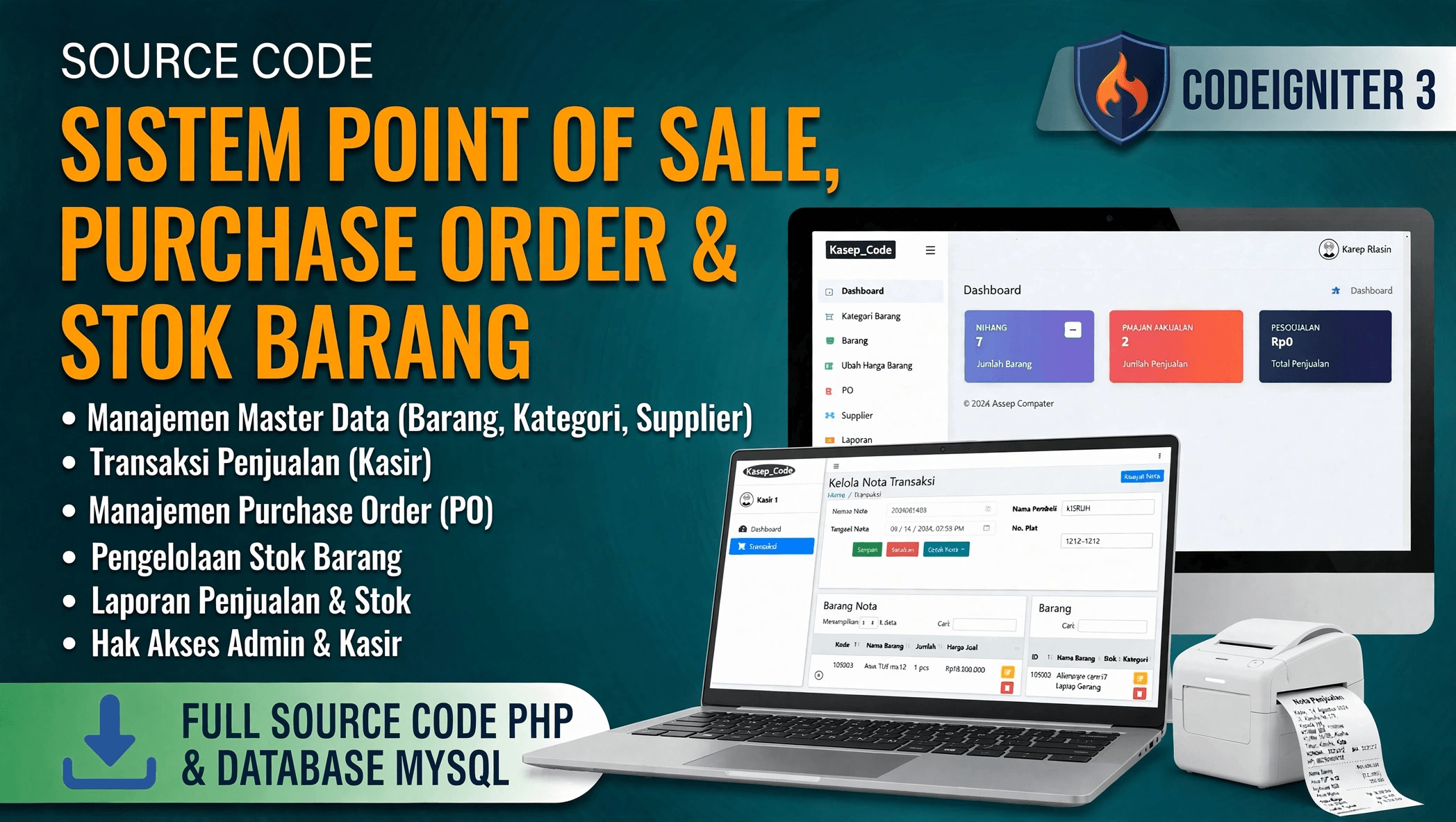 Aplikasi Penjualan Online dan Stok Barang | Aplikasi Point Of Sale | Sistem Laporan Penjualan