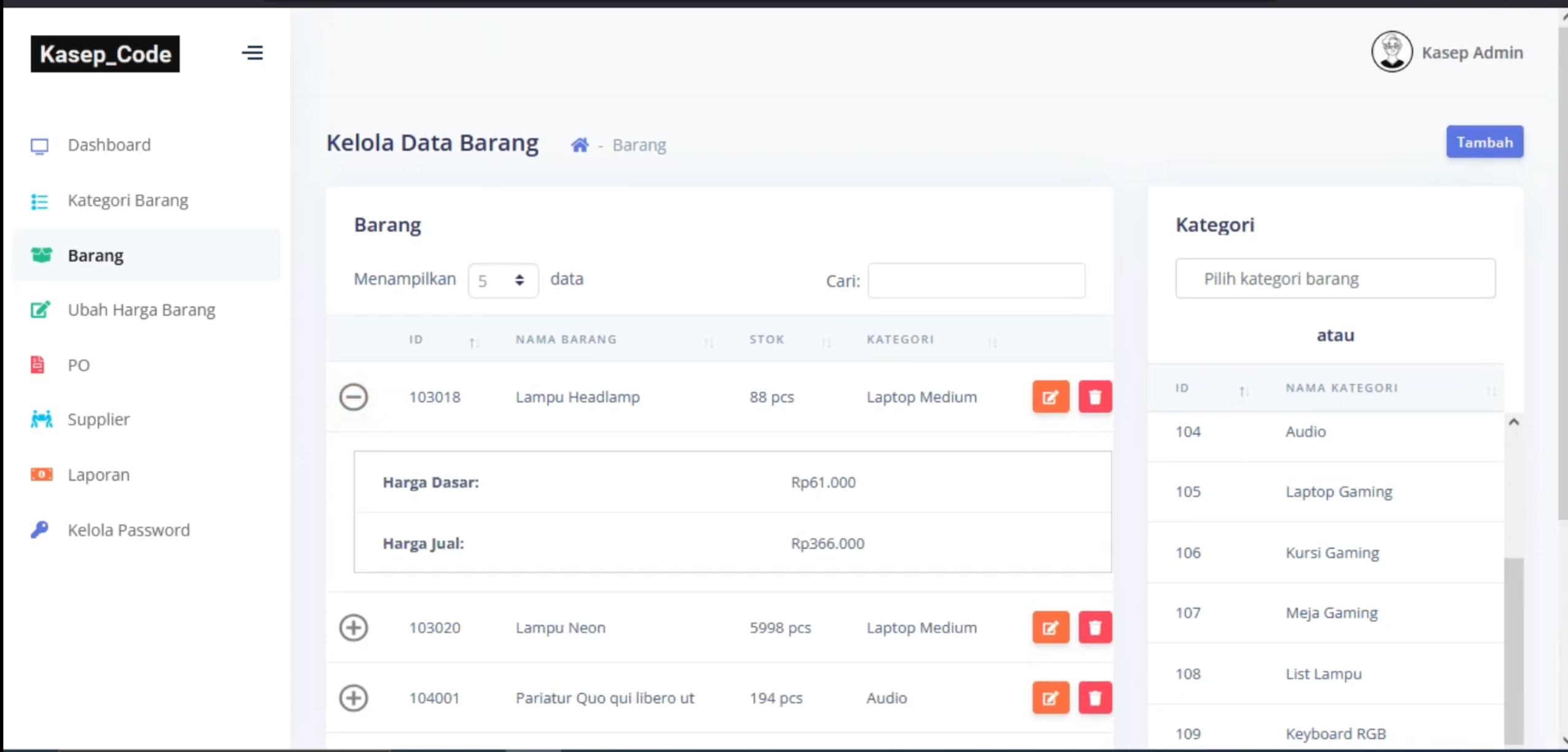 Aplikasi Penjualan Online dan Stok Barang | Aplikasi Point Of Sale | Sistem Laporan Penjualan