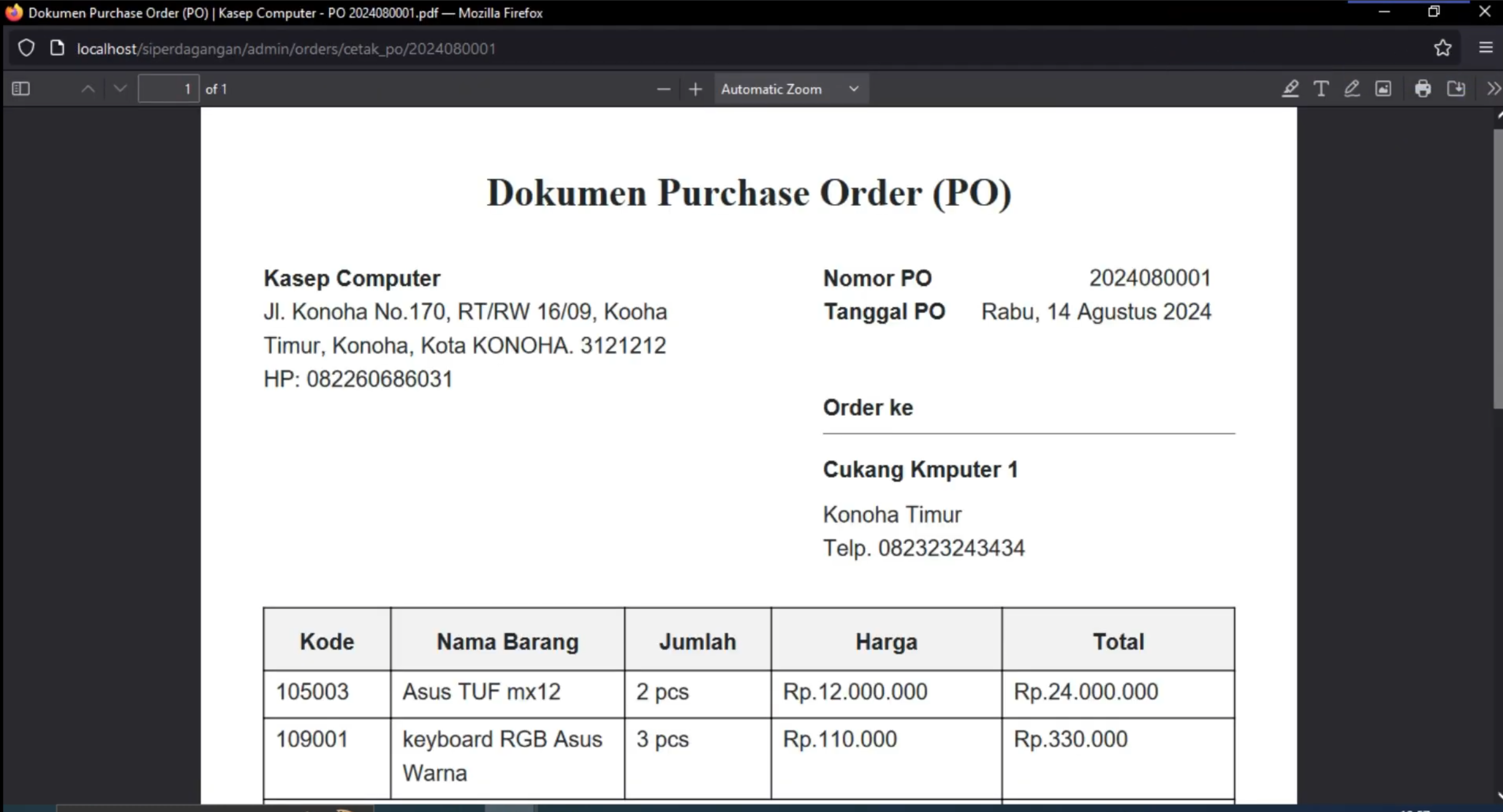 Aplikasi Penjualan Online dan Stok Barang | Aplikasi Point Of Sale | Sistem Laporan Penjualan