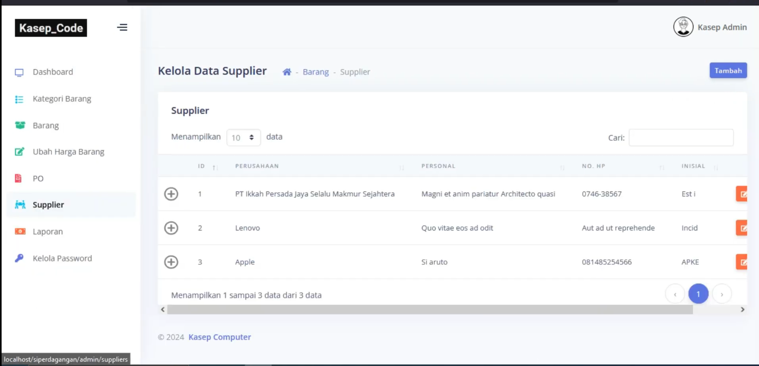 Aplikasi Penjualan Online dan Stok Barang | Aplikasi Point Of Sale | Sistem Laporan Penjualan