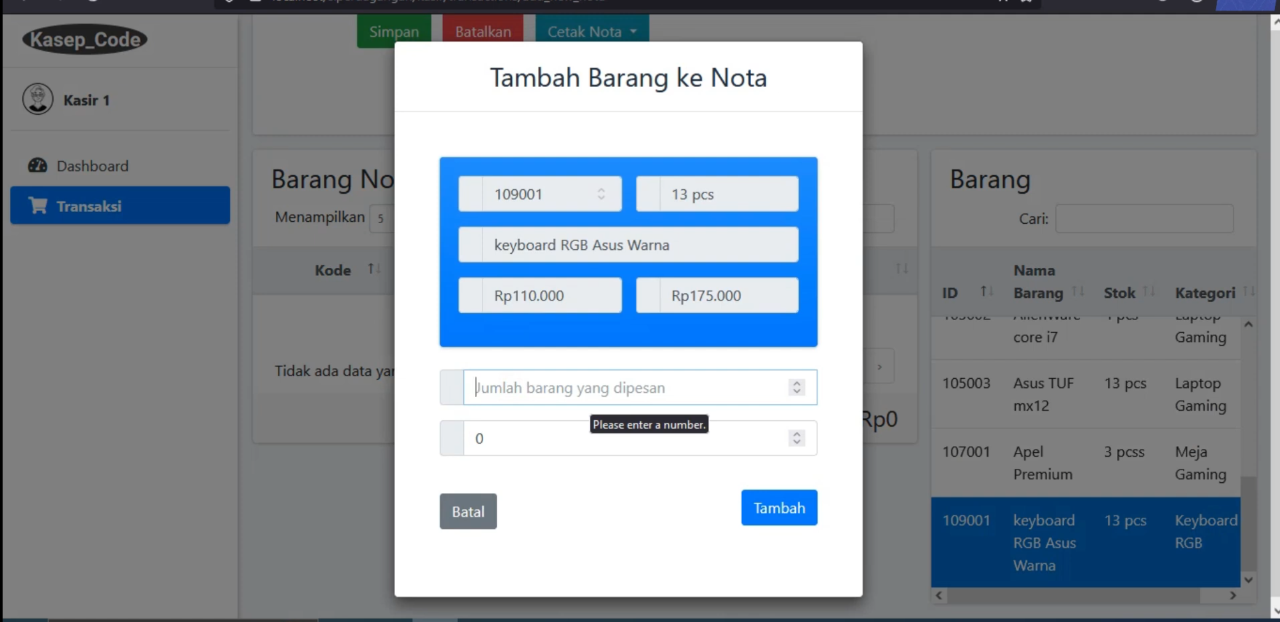 Aplikasi Penjualan Online dan Stok Barang | Aplikasi Point Of Sale | Sistem Laporan Penjualan