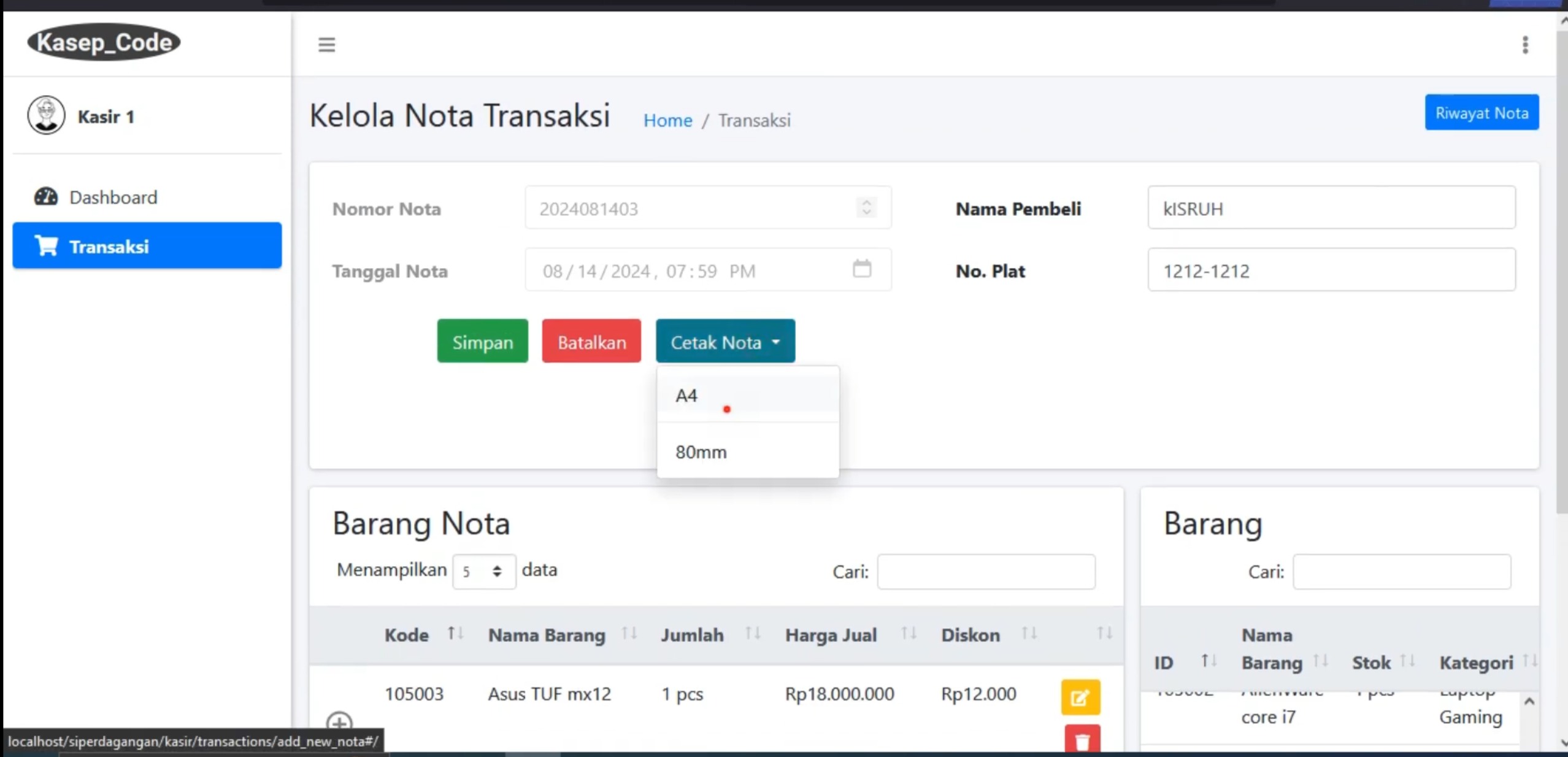 Aplikasi Penjualan Online dan Stok Barang | Aplikasi Point Of Sale | Sistem Laporan Penjualan