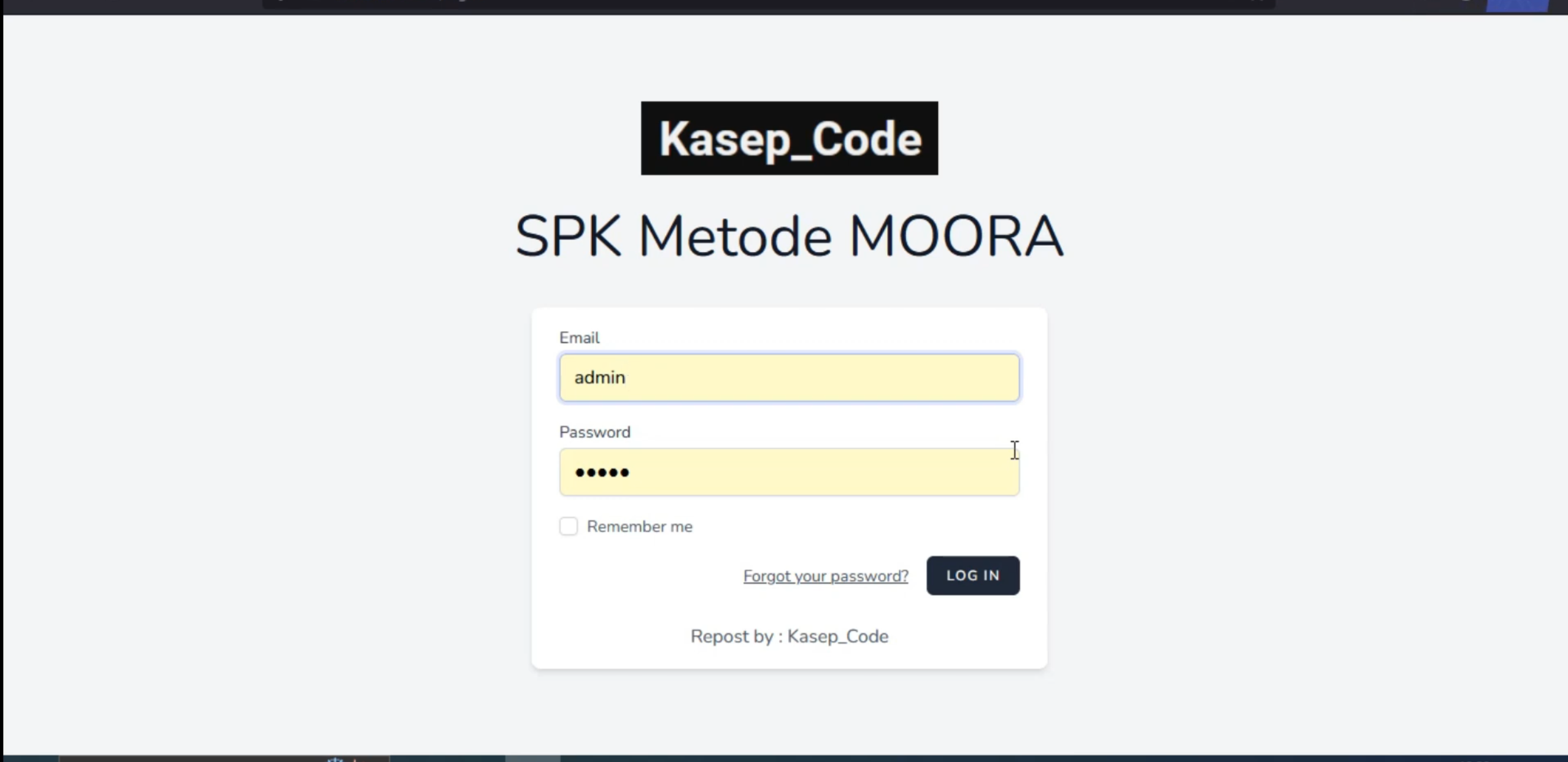 WEBSITE SPK METODE MOORA | Source code PHP SPK Metode MOORA | Download Source Code | LARAVEL