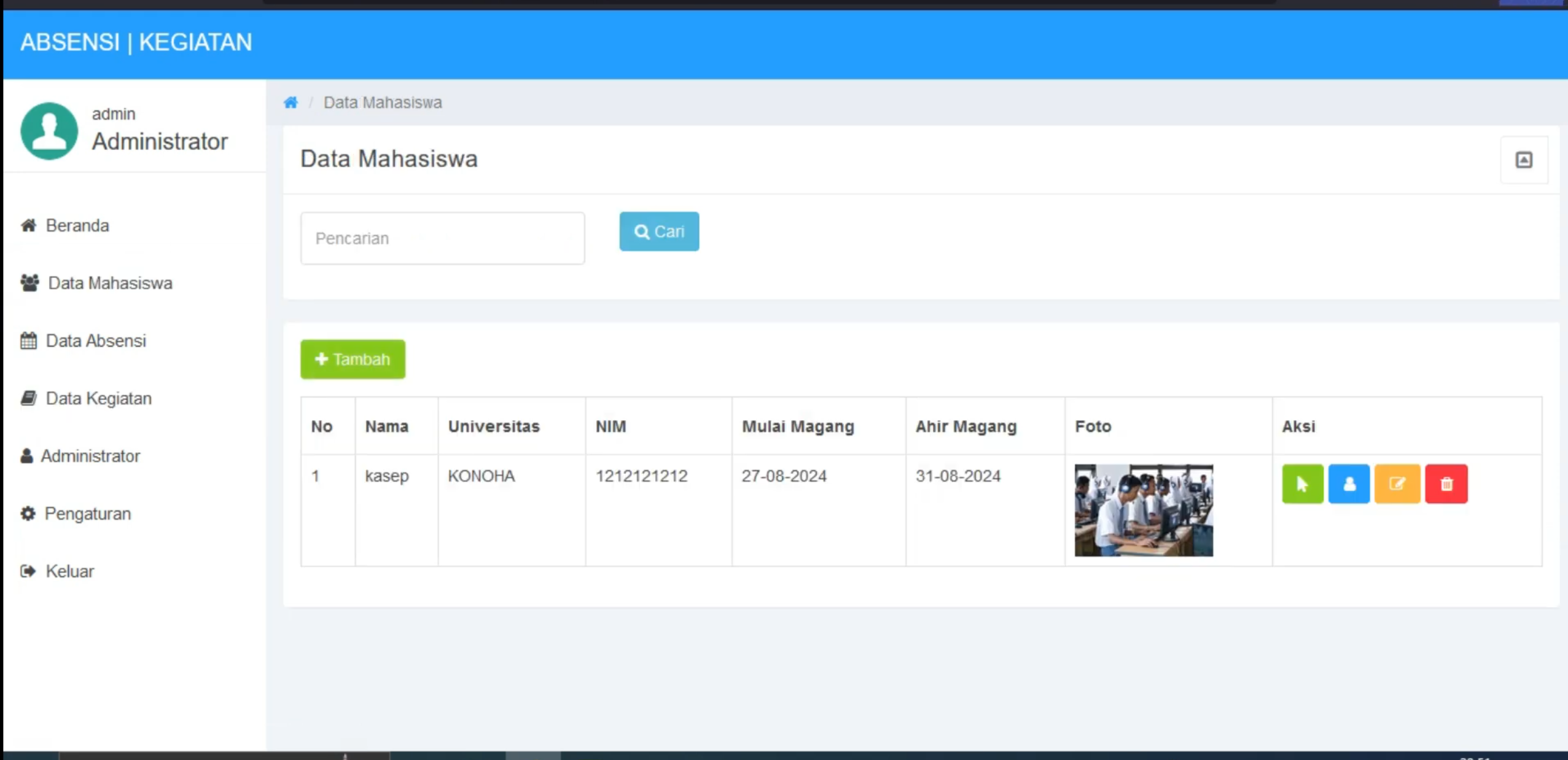 Aplikasi Absensi Online Magang | Absensi & Laporan Kegiatan | Source Code Website Absensi dan Laporan Magang