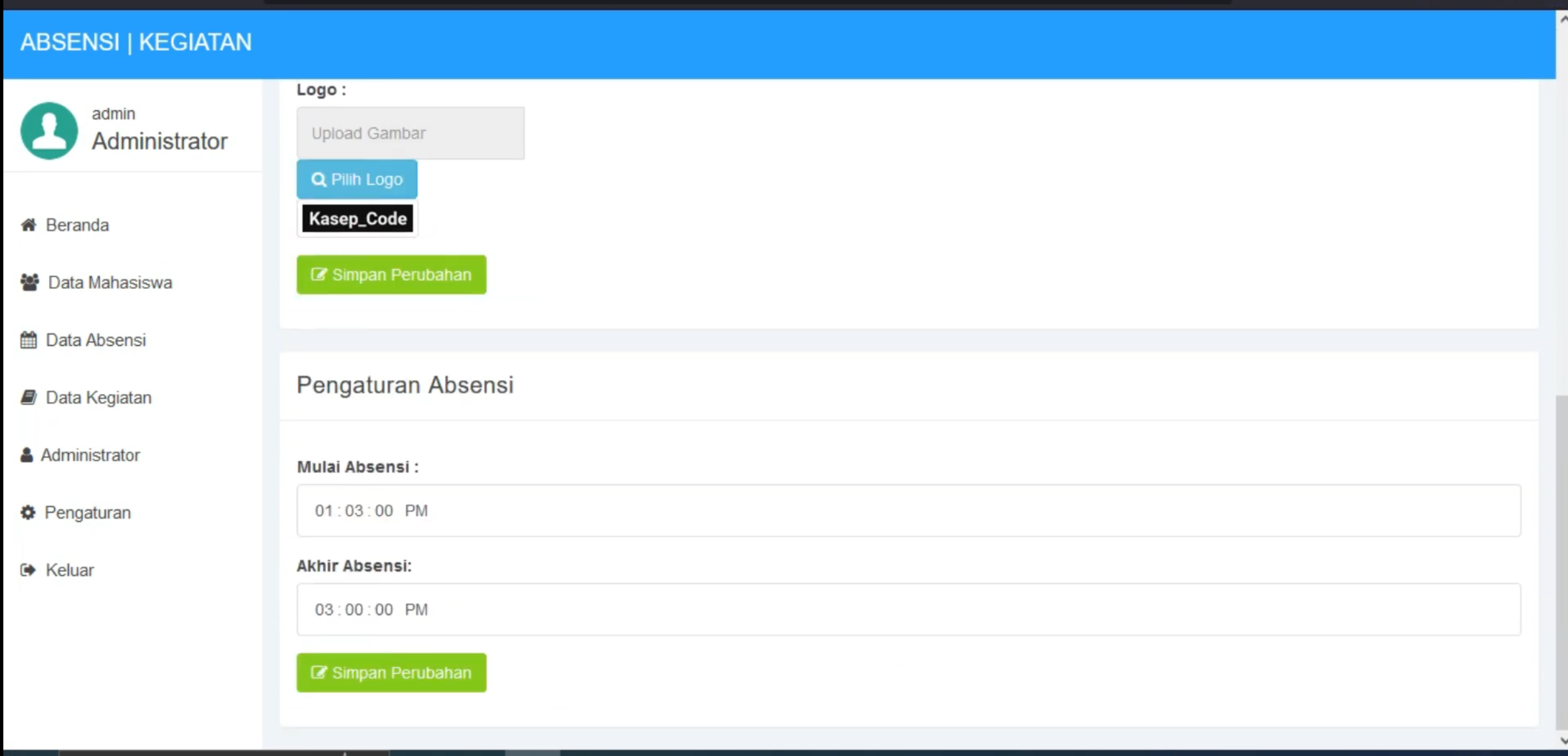 Aplikasi Absensi Online Magang | Absensi & Laporan Kegiatan | Source Code Website Absensi dan Laporan Magang