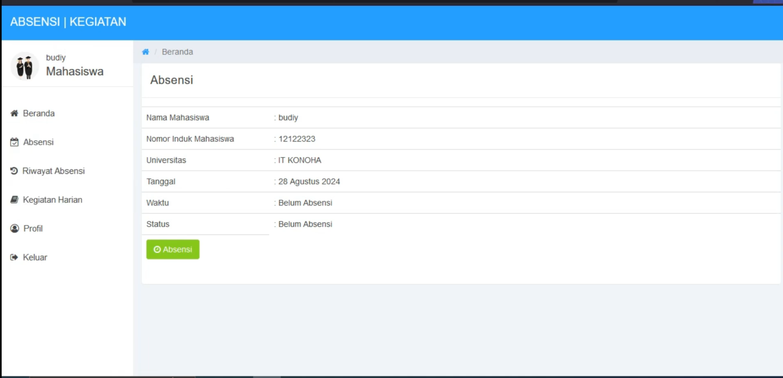 Aplikasi Absensi Online Magang | Absensi & Laporan Kegiatan | Source Code Website Absensi dan Laporan Magang