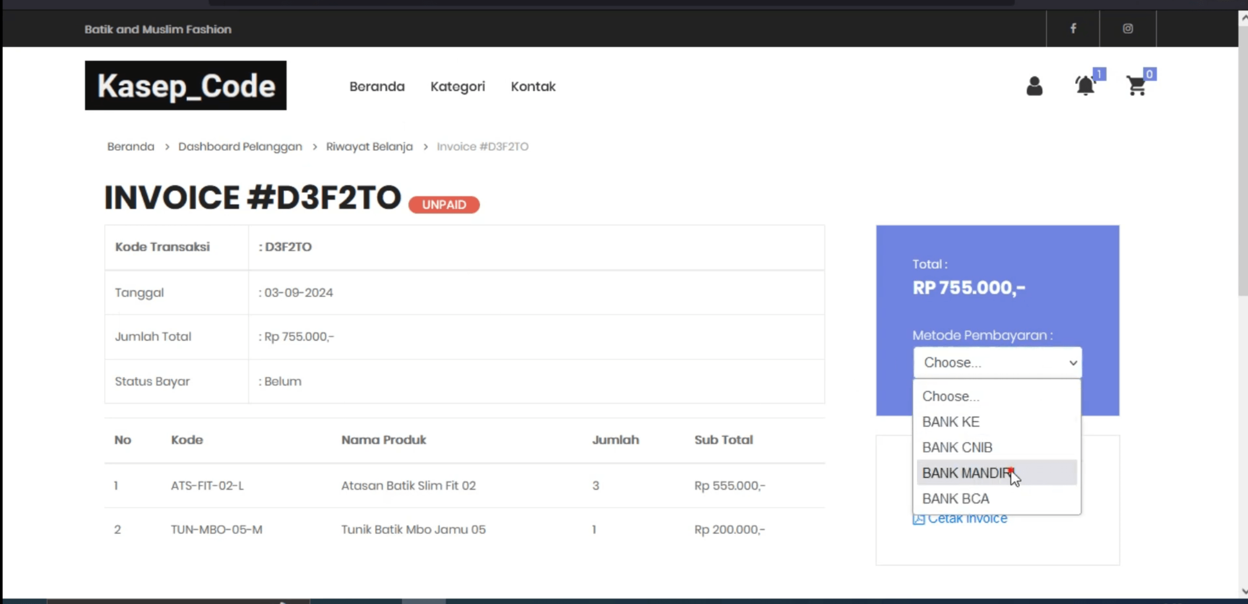 Website E-Commerce | Download Source Code PHP E-Commerce | Toko Online | E-Commerce CodeIgniter 3