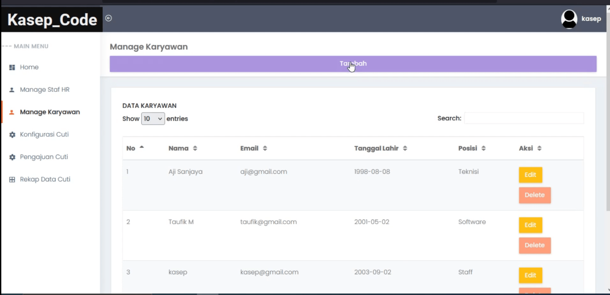 Aplikasi Cuti Online | Website Cuti Online Framework Laravel | Download Source Code Cuti Karyawan