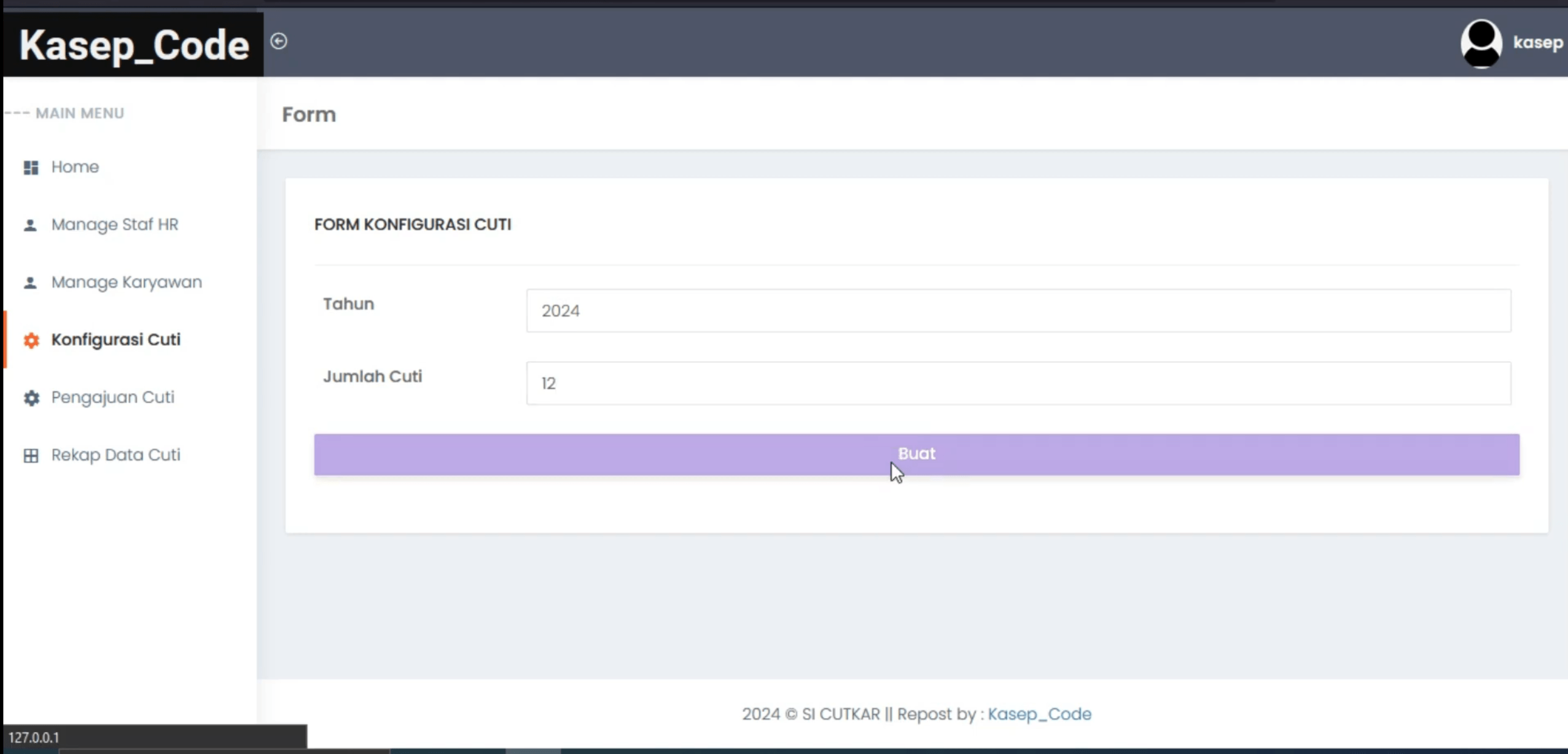 Aplikasi Cuti Online | Website Cuti Online Framework Laravel | Download Source Code Cuti Karyawan