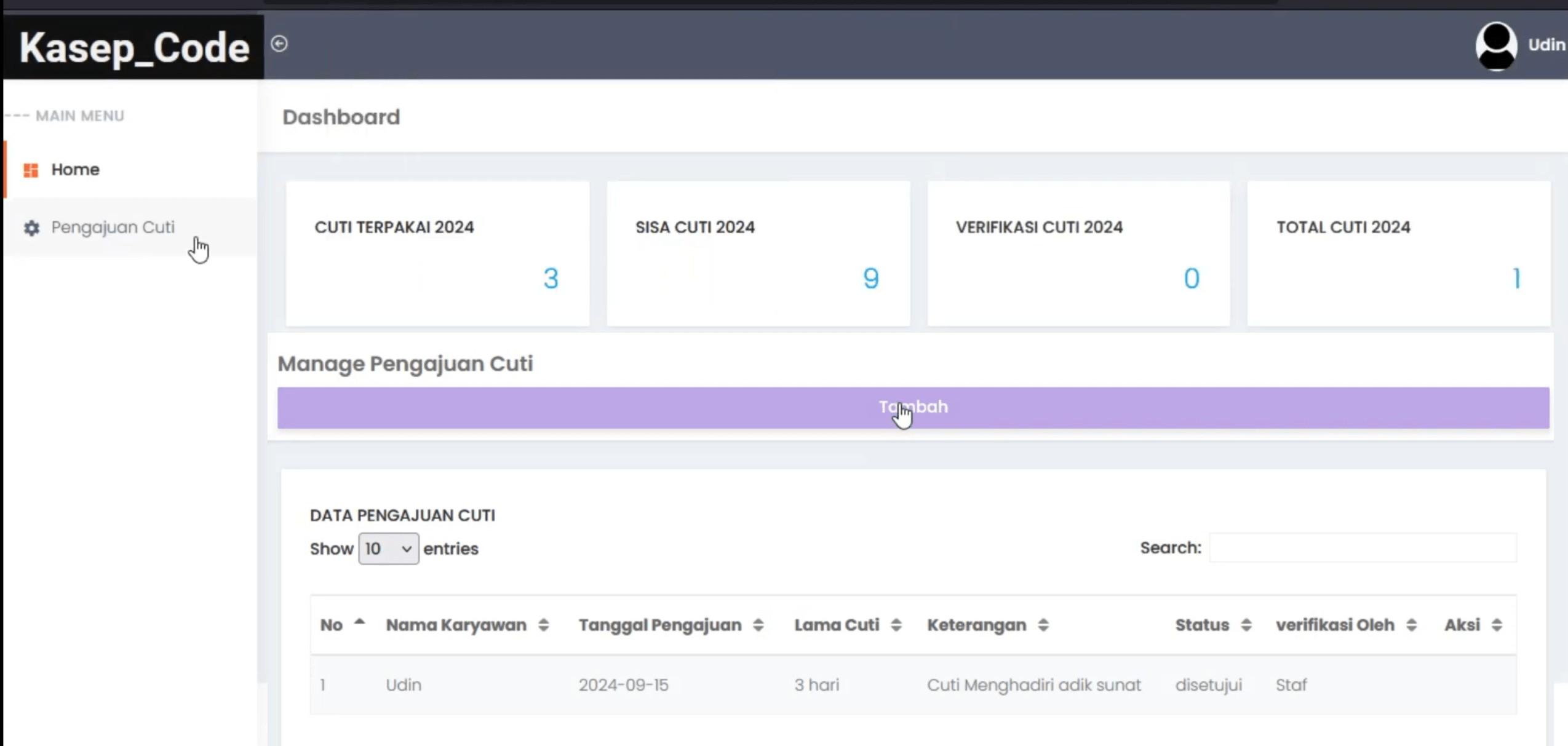 Aplikasi Cuti Online | Website Cuti Online Framework Laravel | Download Source Code Cuti Karyawan