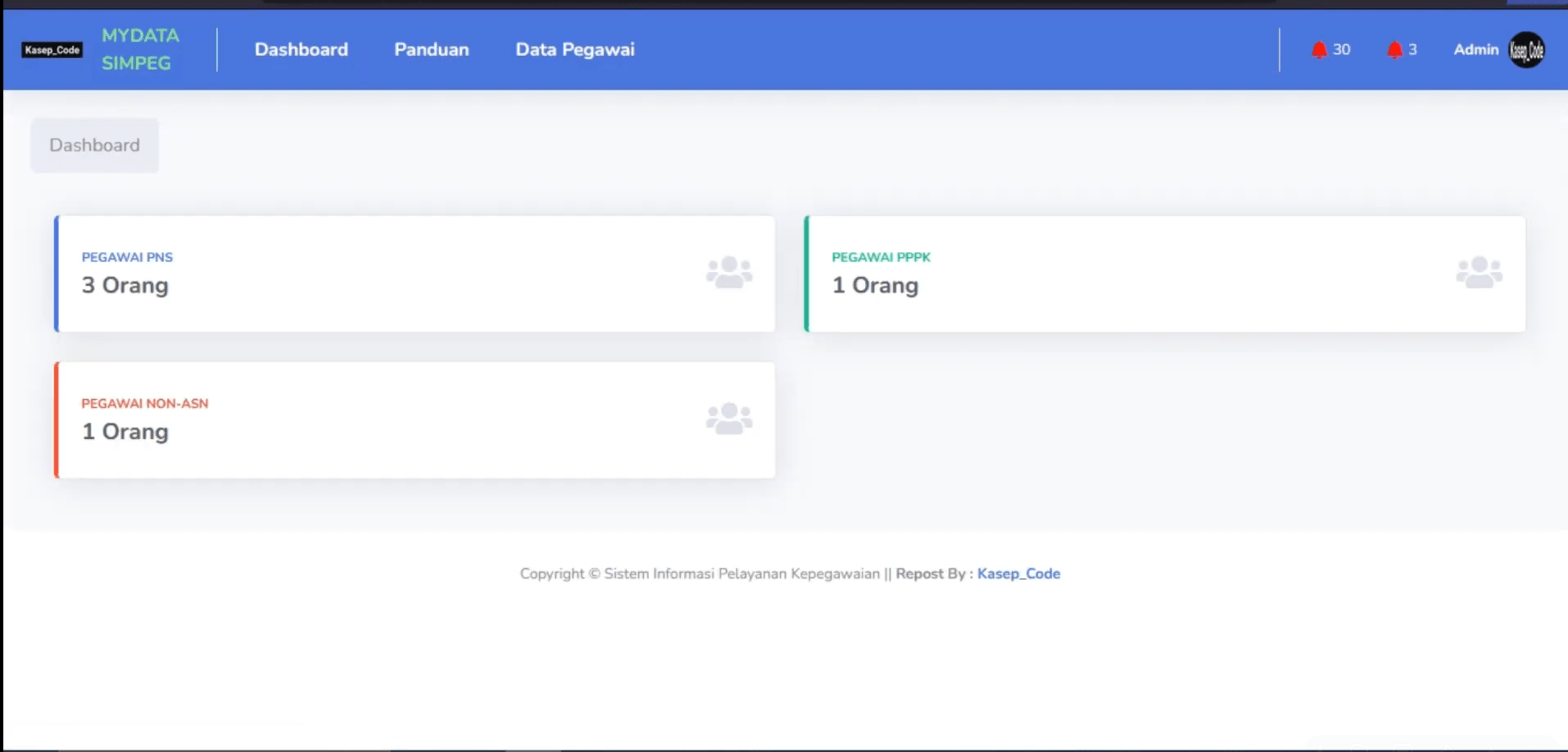 Source Code SIMPEG PHP MySQL Terbaru| Aplikasi SIMPEG | Sistem Informasi Kepegawaian | PHP Native