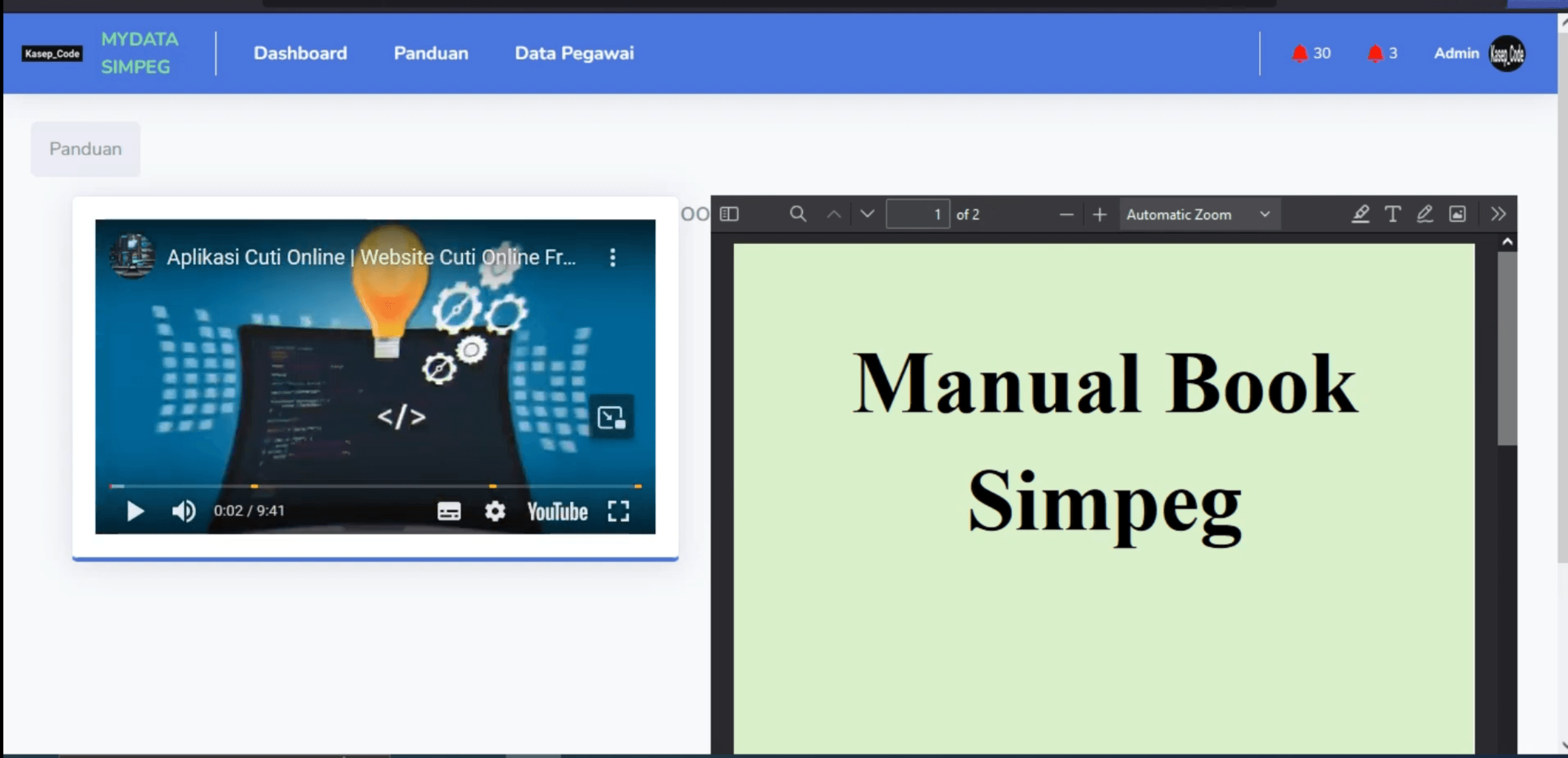 Source Code SIMPEG PHP MySQL Terbaru| Aplikasi SIMPEG | Sistem Informasi Kepegawaian | PHP Native