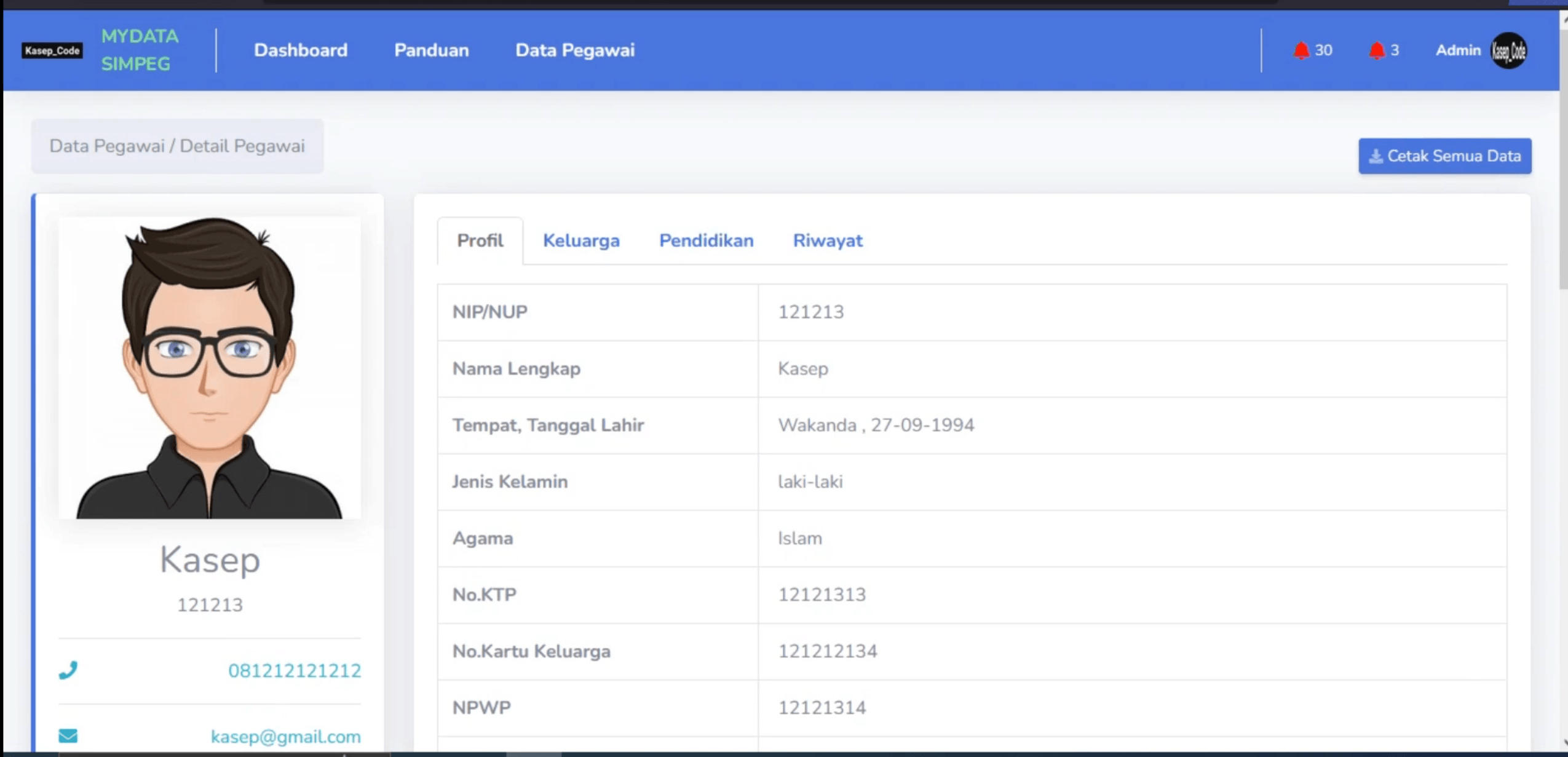 Source Code SIMPEG PHP MySQL Terbaru| Aplikasi SIMPEG | Sistem Informasi Kepegawaian | PHP Native