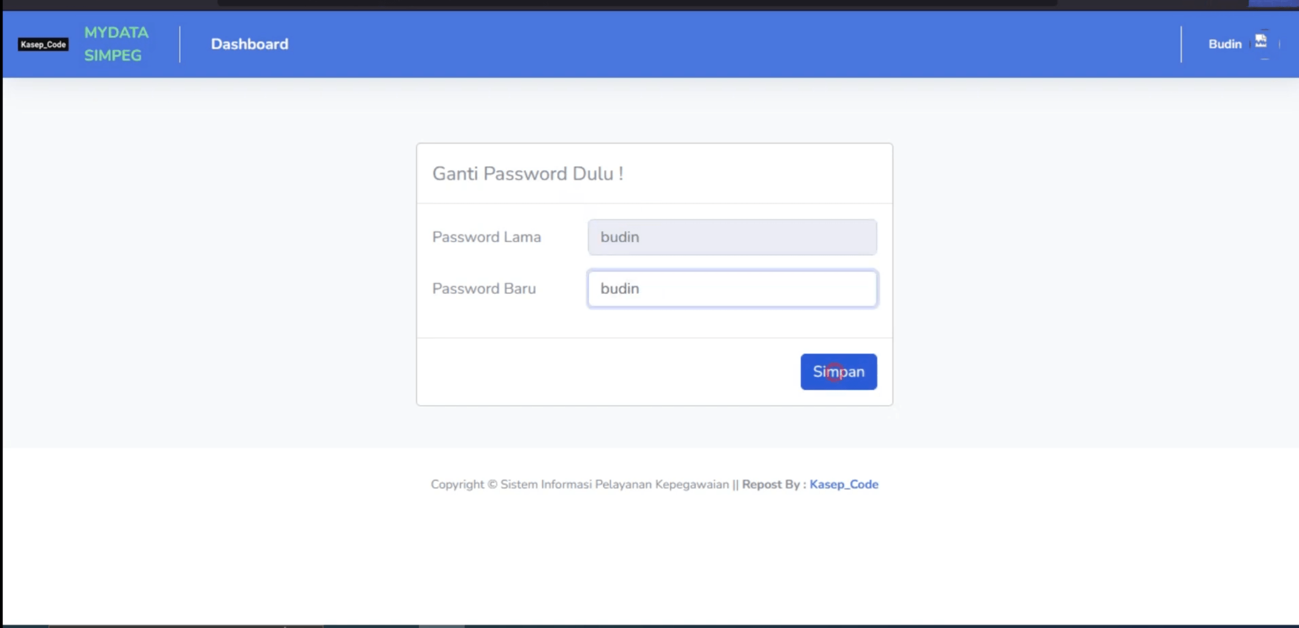 Source Code SIMPEG PHP MySQL Terbaru| Aplikasi SIMPEG | Sistem Informasi Kepegawaian | PHP Native