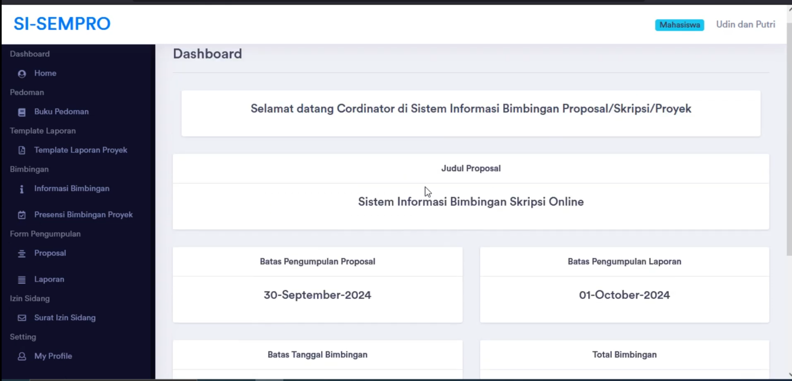 Aplikasi Bimbingan Online | Source Code PHP Sistem Pendaftaran Judul Skripsi | Source Code webiste bimbingan online
