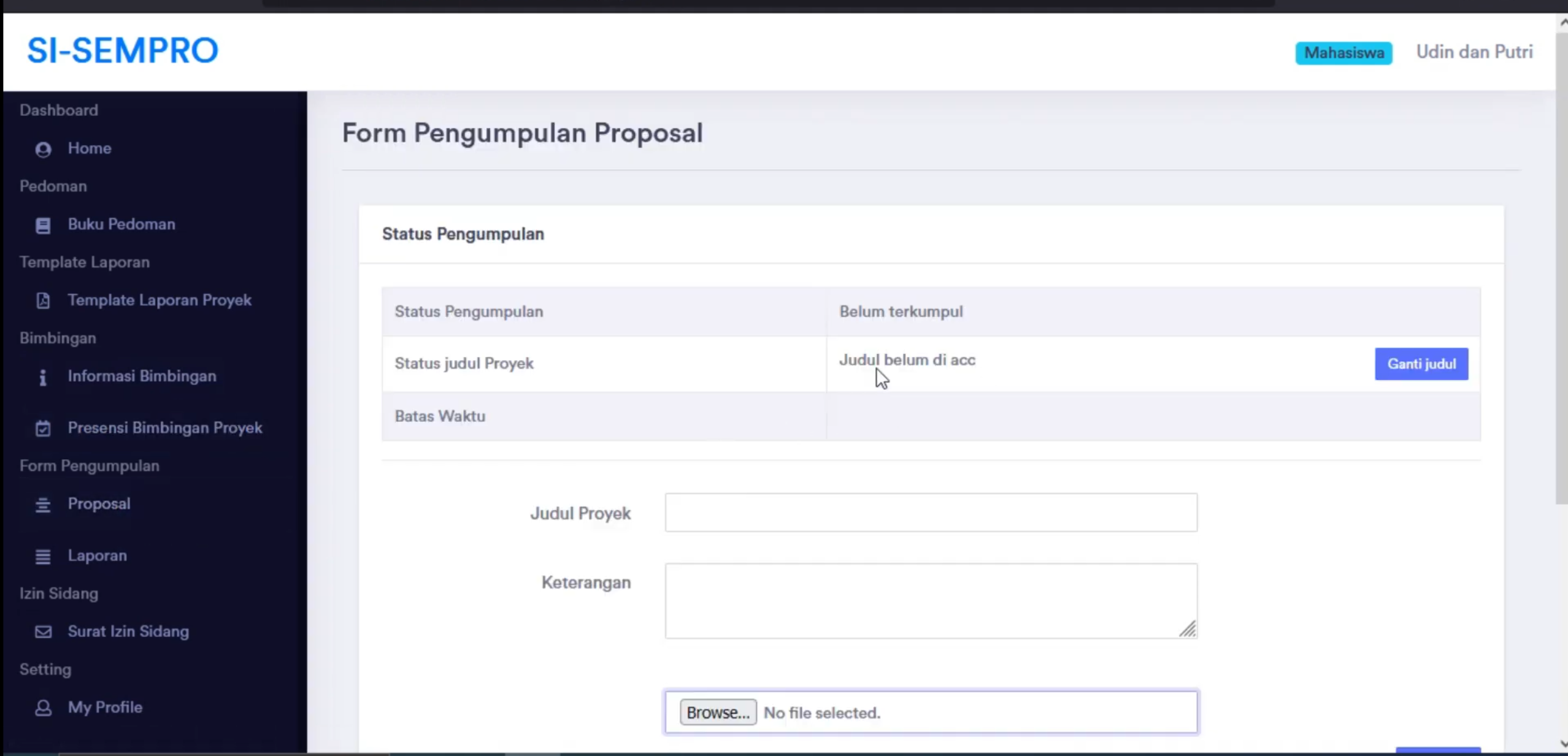 Aplikasi Bimbingan Online | Source Code PHP Sistem Pendaftaran Judul Skripsi | Source Code webiste bimbingan online