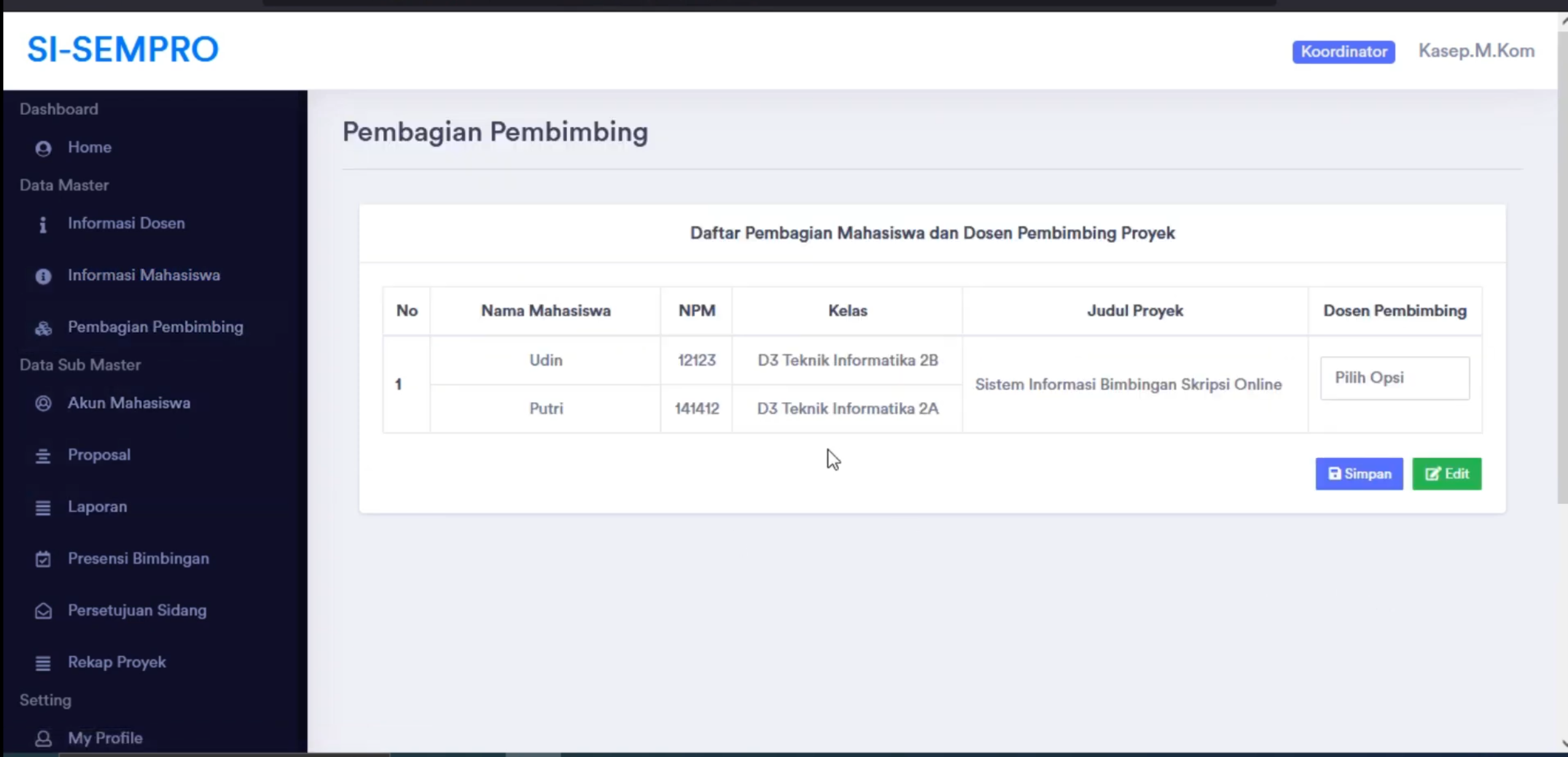Aplikasi Bimbingan Online | Source Code PHP Sistem Pendaftaran Judul Skripsi | Source Code webiste bimbingan online