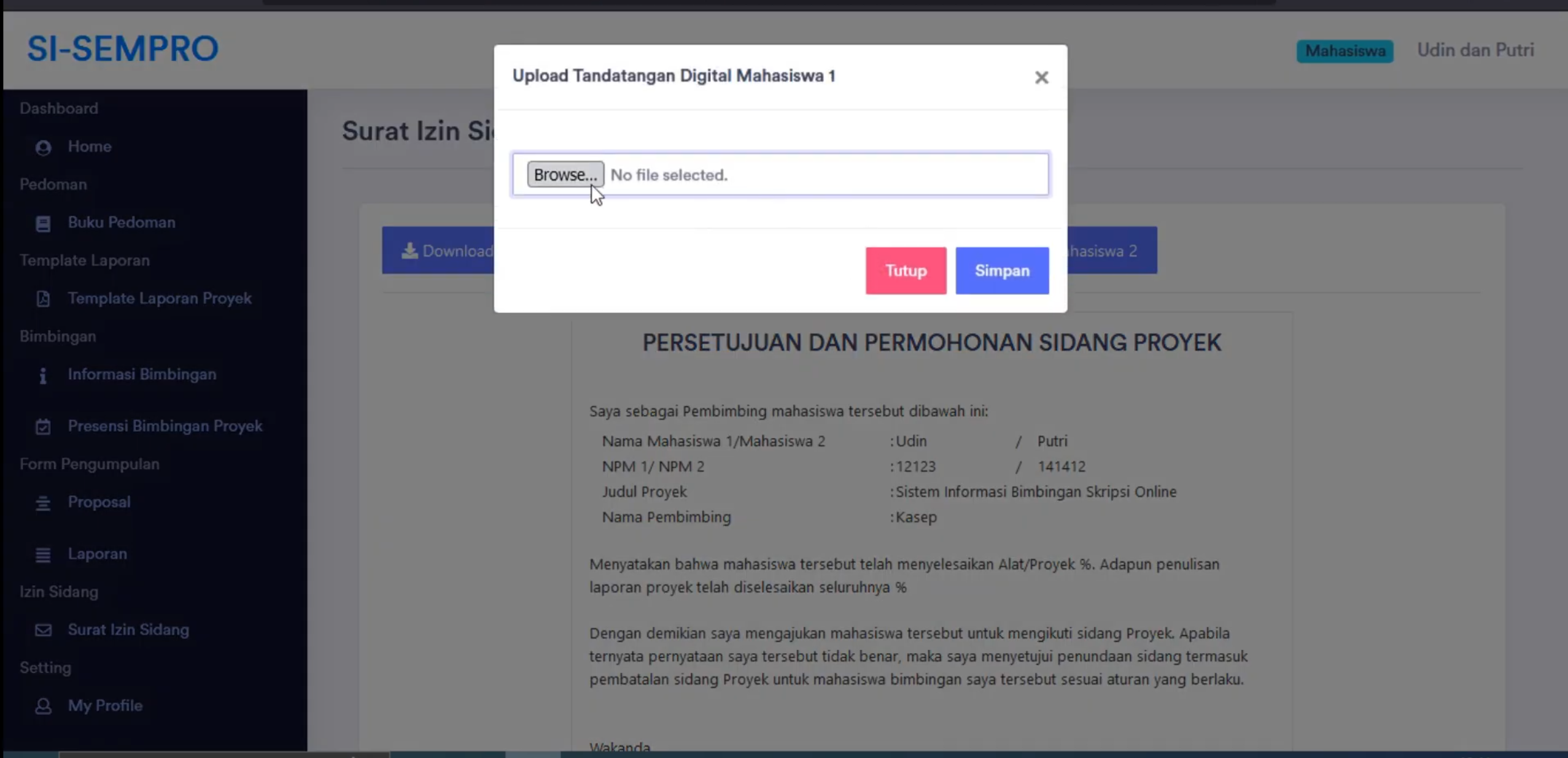 Aplikasi Bimbingan Online | Source Code PHP Sistem Pendaftaran Judul Skripsi | Source Code webiste bimbingan online
