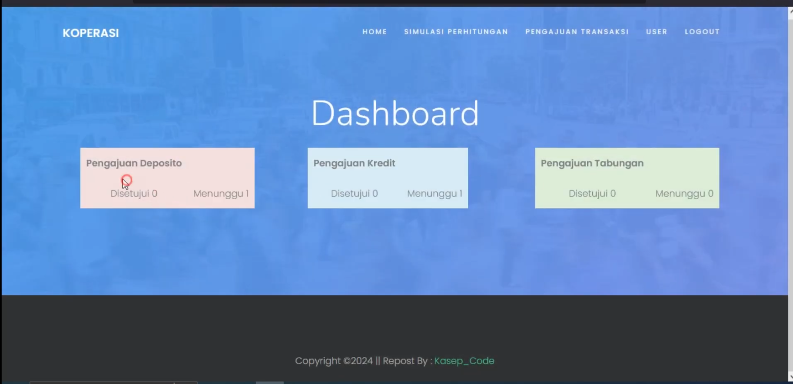 Source Code PHP Pendaftaran Koperasi Online | Aplikasi Koperasi Online | Aplikasi Koperasi berbasis web