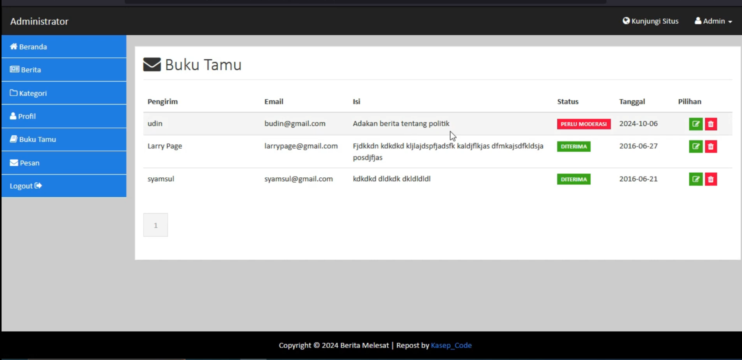 Source Code PHP Website Berita | Download Source Code Website Berita | Website Berita PHP Native