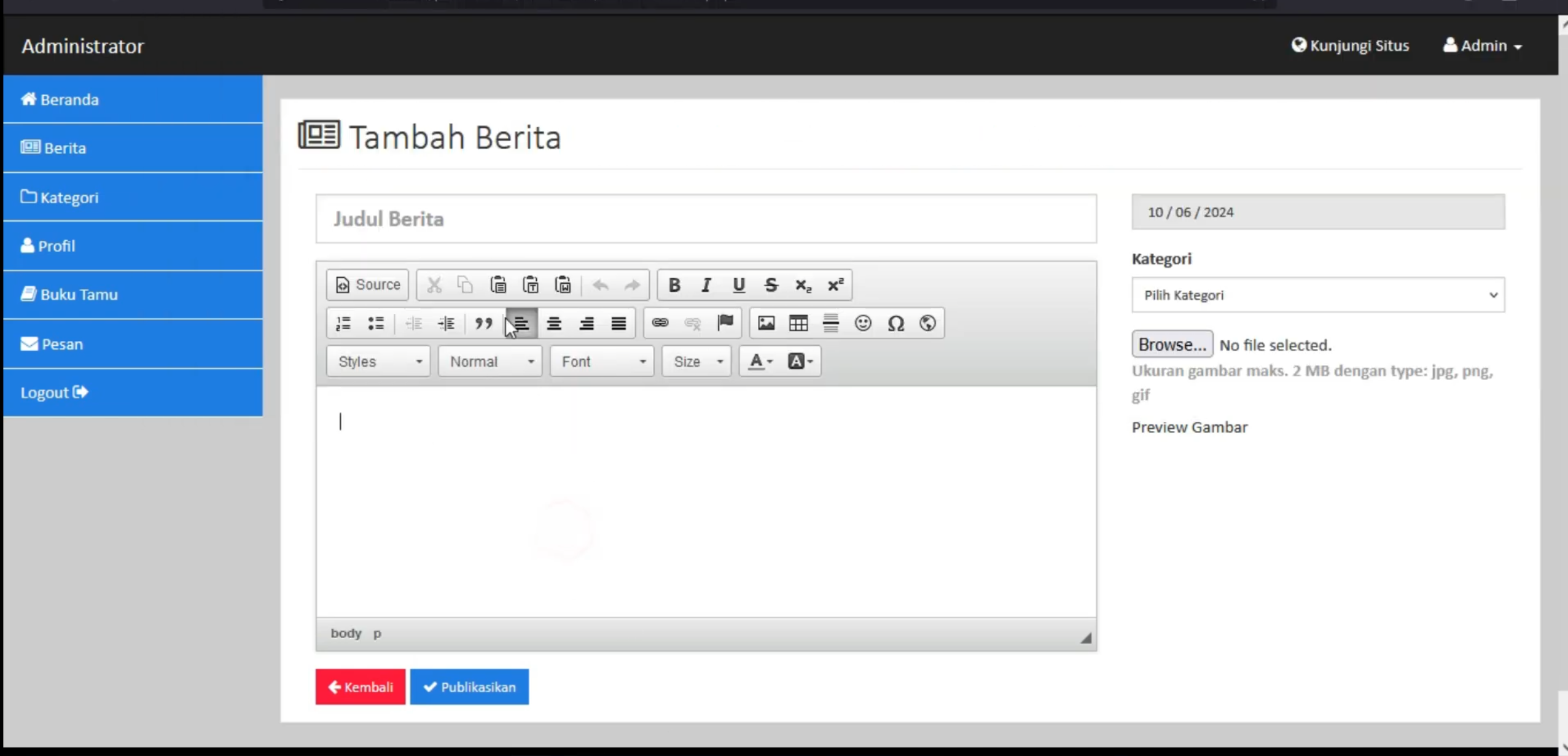 Source Code PHP Website Berita | Download Source Code Website Berita | Website Berita PHP Native