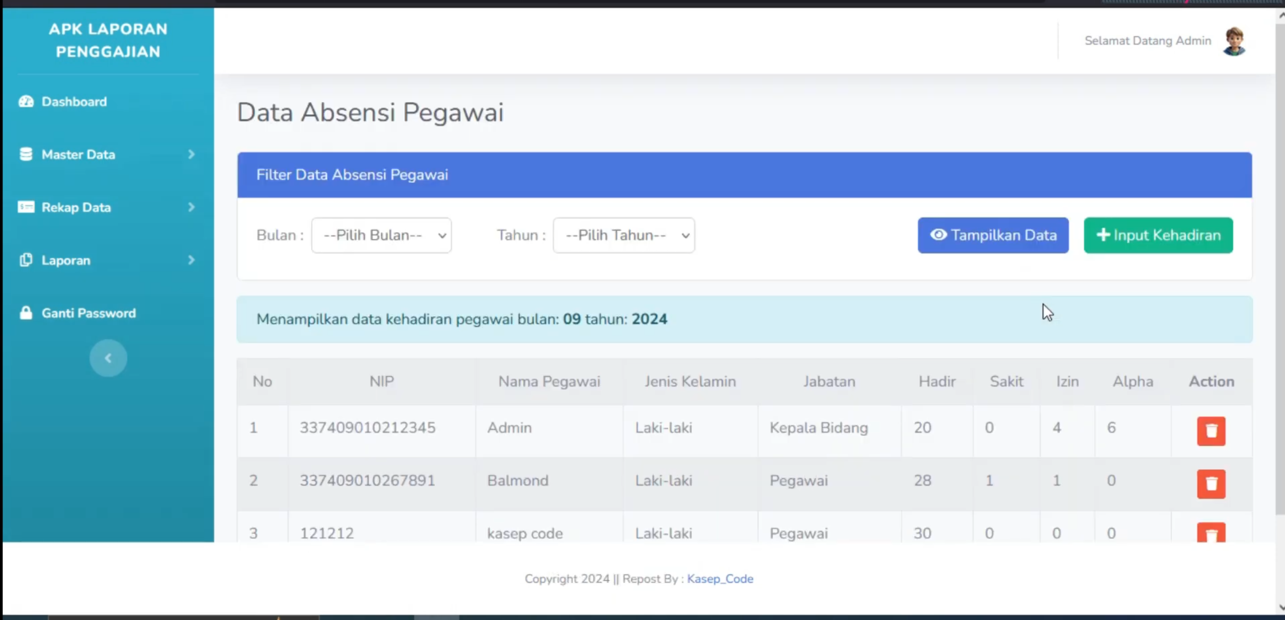 Source Code Aplikasi Gaji Pegawai | Sistem Informasi Gaji Karyawan CodeIgniter 3| Aplikasi Slip Gaji