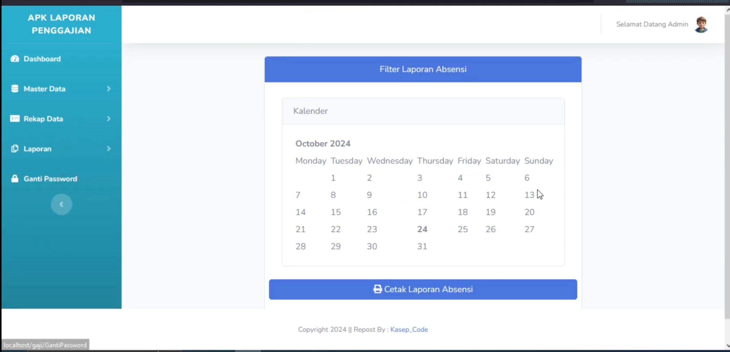 Source Code Aplikasi Gaji Pegawai | Sistem Informasi Gaji Karyawan CodeIgniter 3| Aplikasi Slip Gaji
