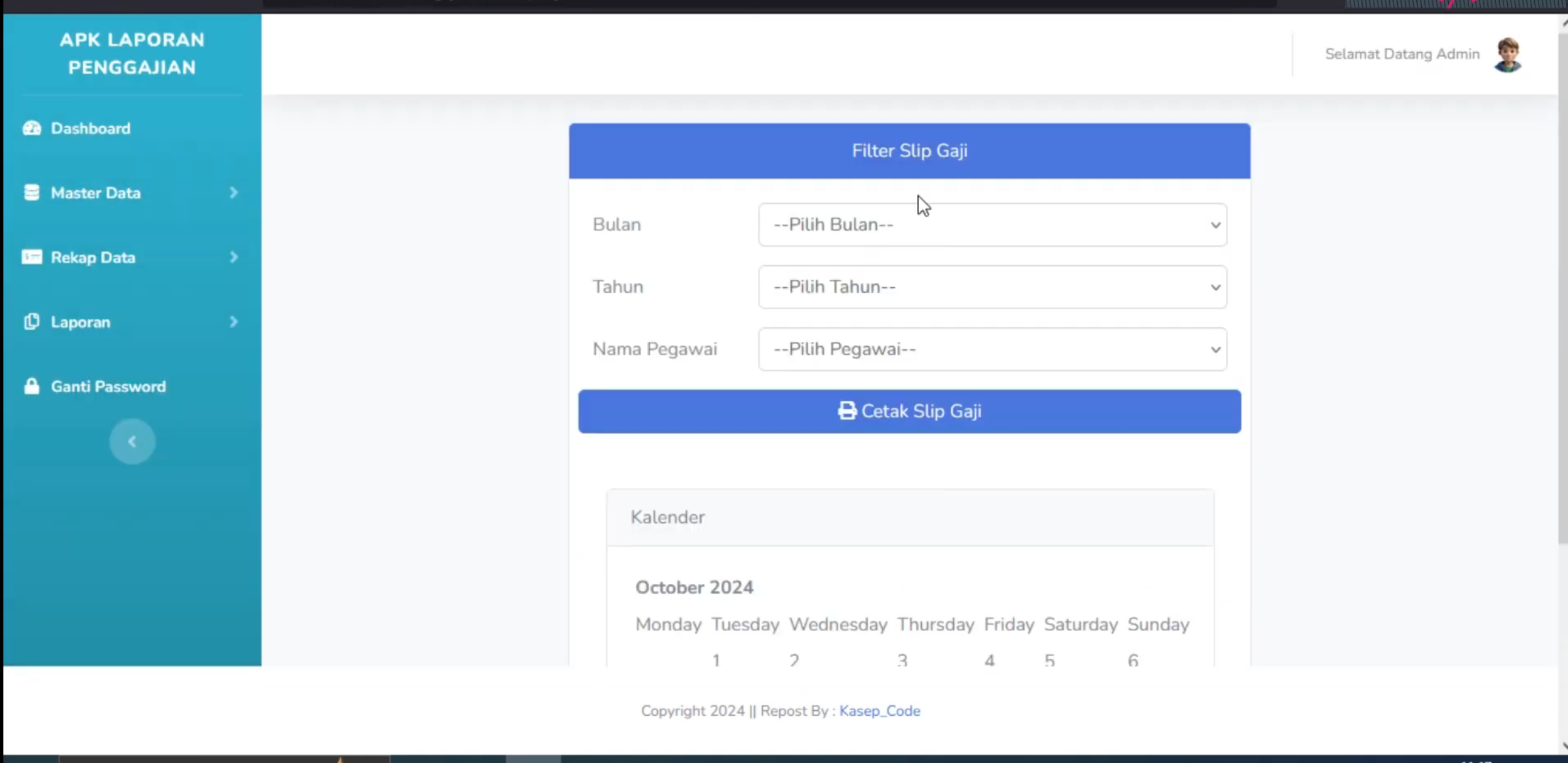Source Code Aplikasi Gaji Pegawai | Sistem Informasi Gaji Karyawan CodeIgniter 3| Aplikasi Slip Gaji