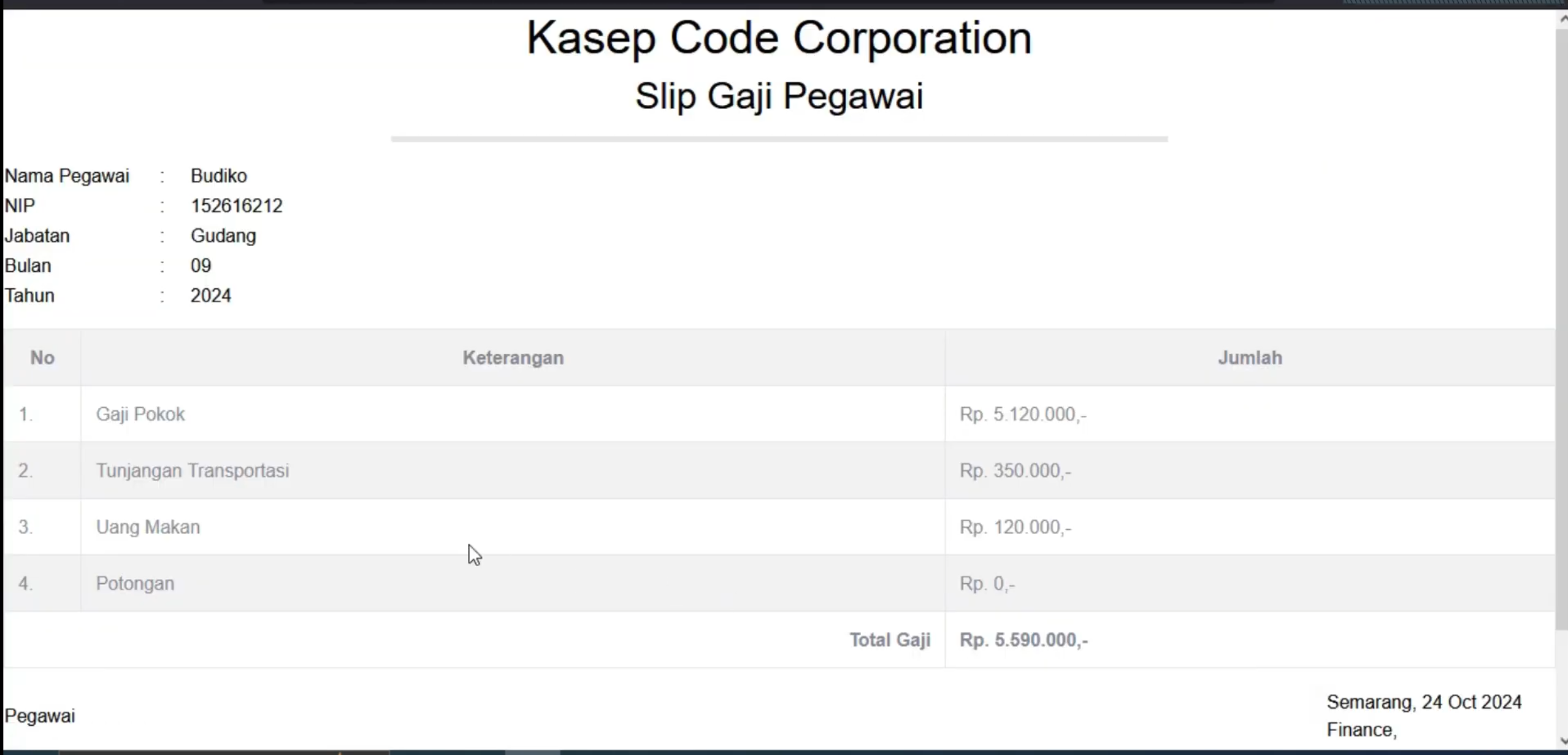 Source Code Aplikasi Gaji Pegawai | Sistem Informasi Gaji Karyawan CodeIgniter 3| Aplikasi Slip Gaji