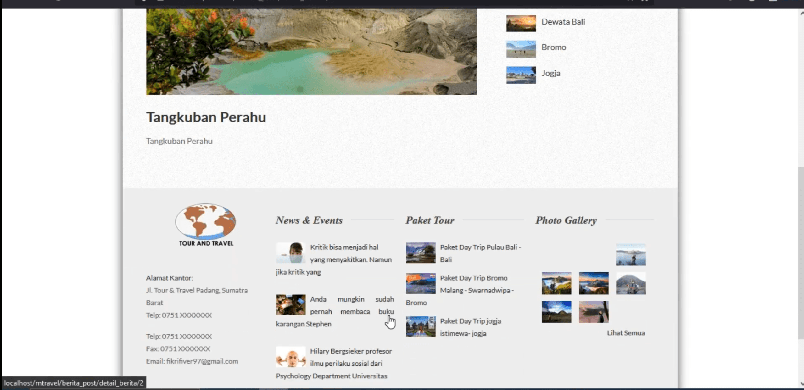 Aplikasi Pemesanan Paket Wisata | Source Code Website Pemesanan Paket Wisata CodeIgniter 3 | MysqL