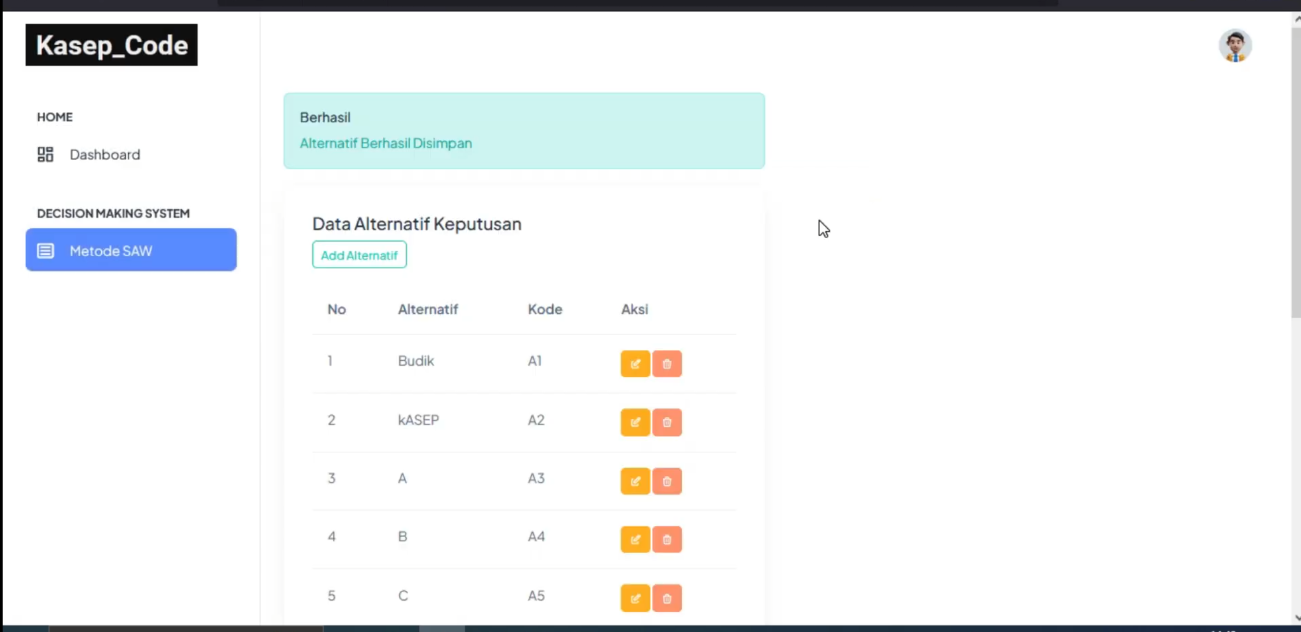 Website SPK metode SAW CodeIgniter 4 | Source code SPK metode SAW CodeIgniter 4 | Source Code PHP Ci4