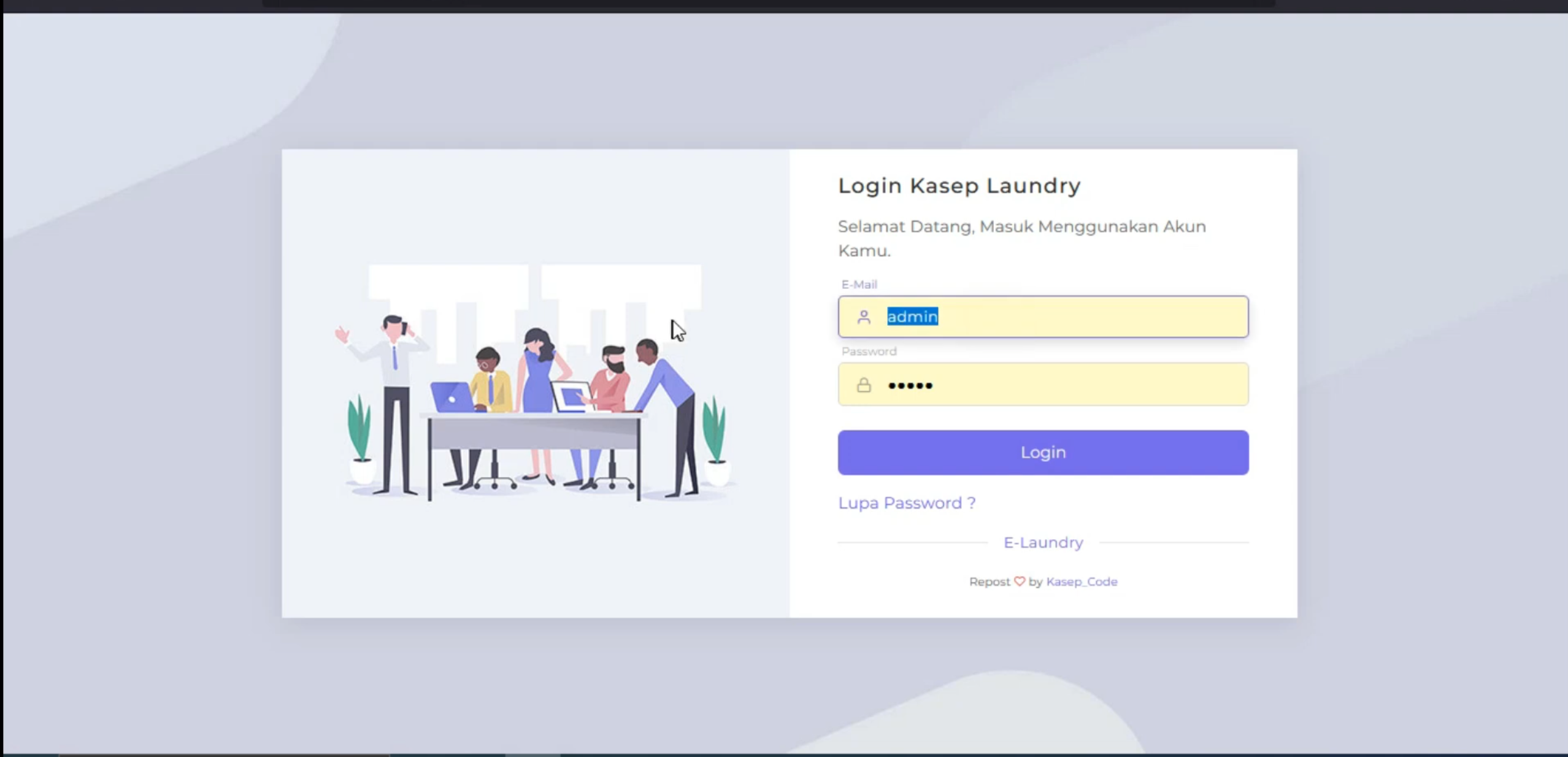 Website Laundry | Download source code Laravel aplikasi laundry | Source code PHP website laundry