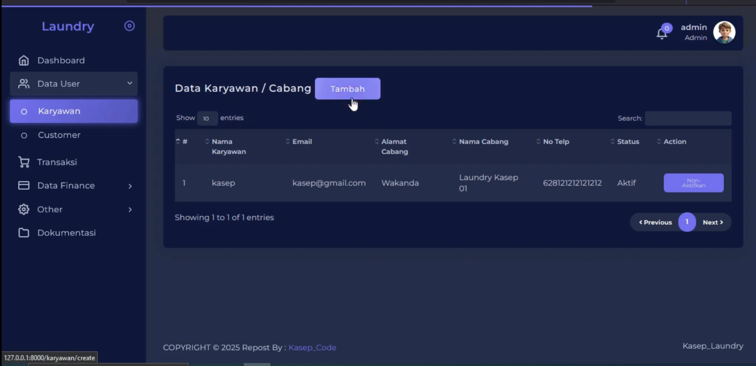 Website Laundry | Download source code Laravel aplikasi laundry | Source code PHP website laundry