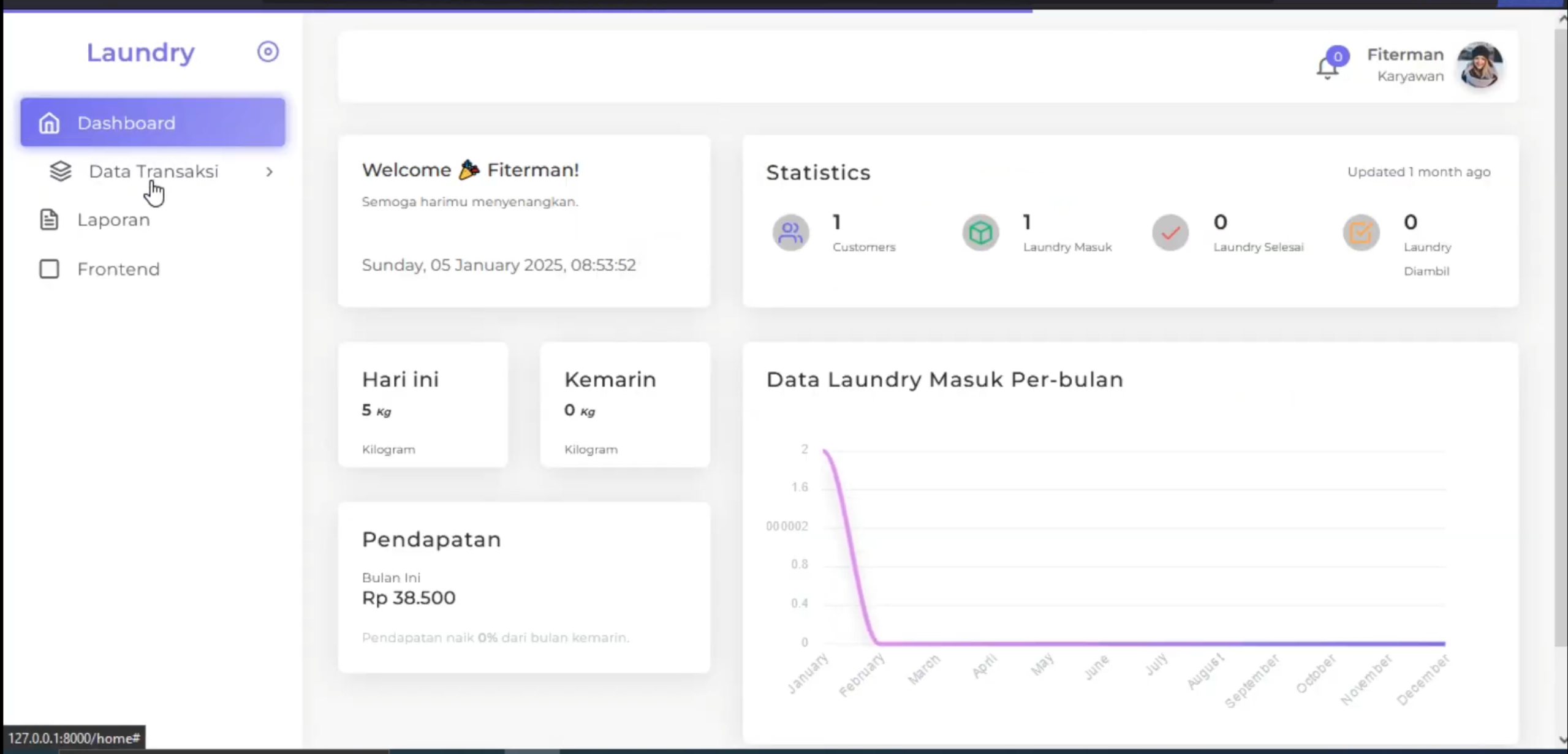 Website Laundry | Download source code Laravel aplikasi laundry | Source code PHP website laundry