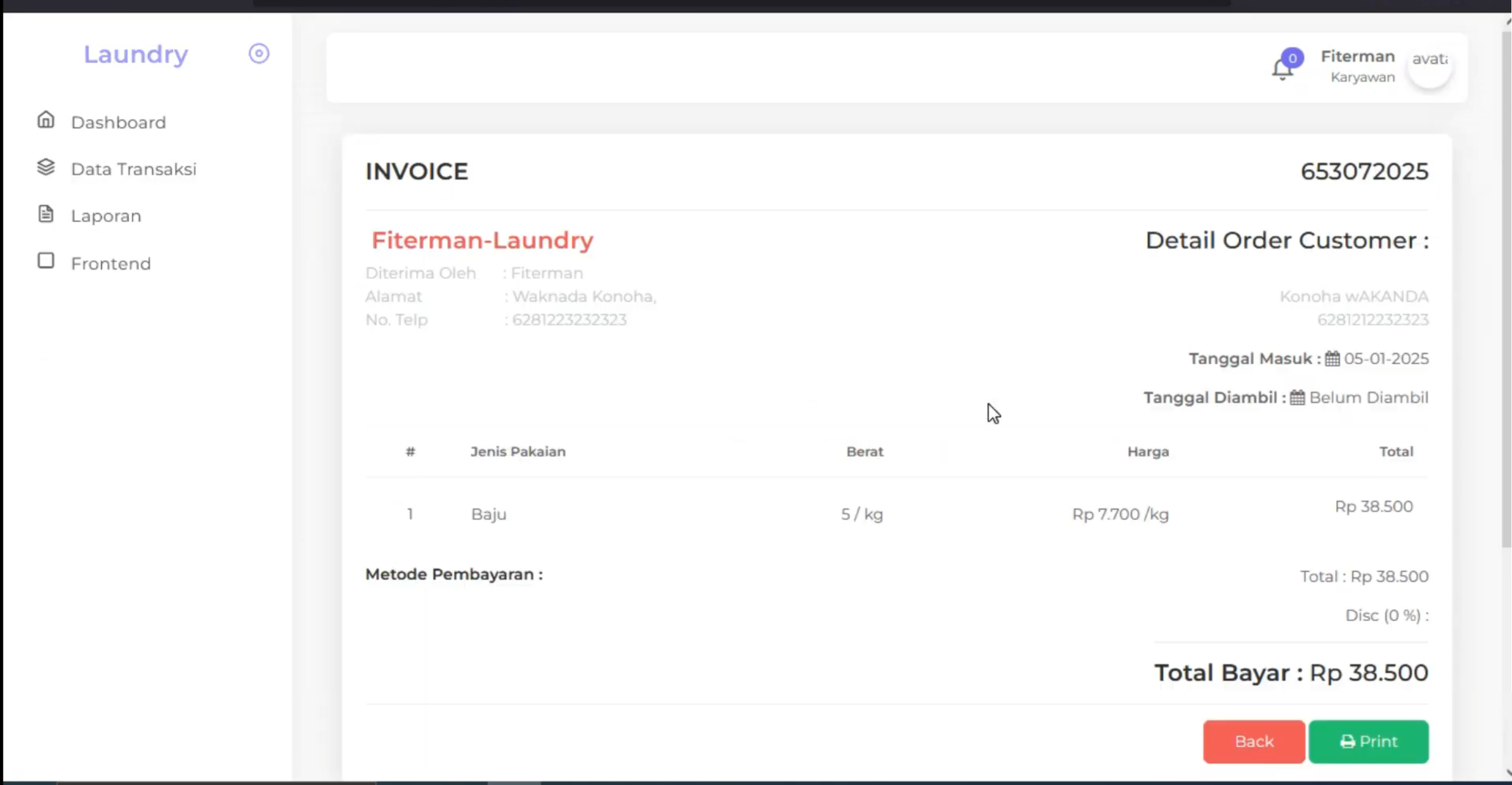 Website Laundry | Download source code Laravel aplikasi laundry | Source code PHP website laundry