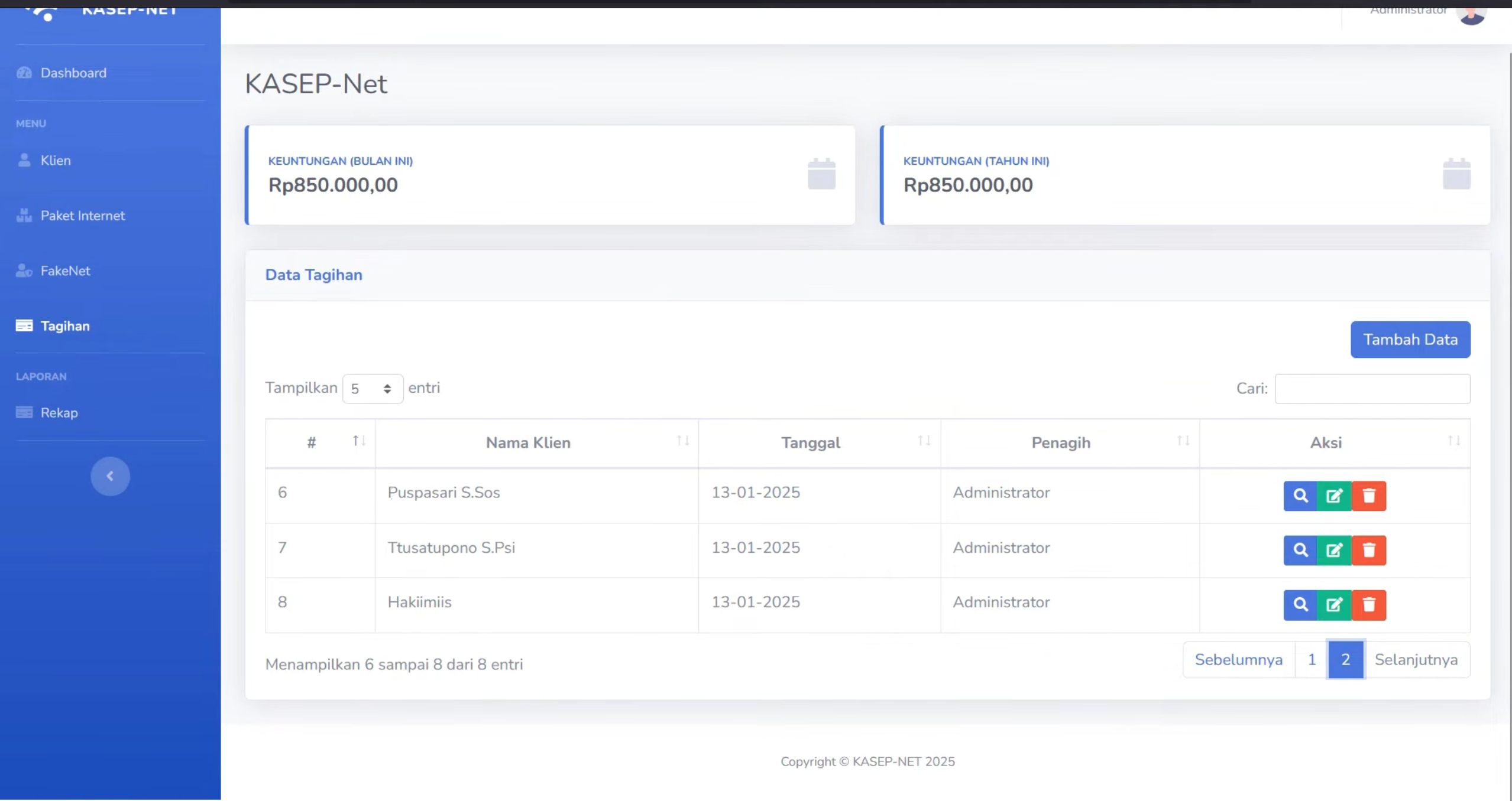Source Code Aplikasi Pembayaran Tagihan Internet | Website Sistem Pembayaran WiFi | Laravel PHP